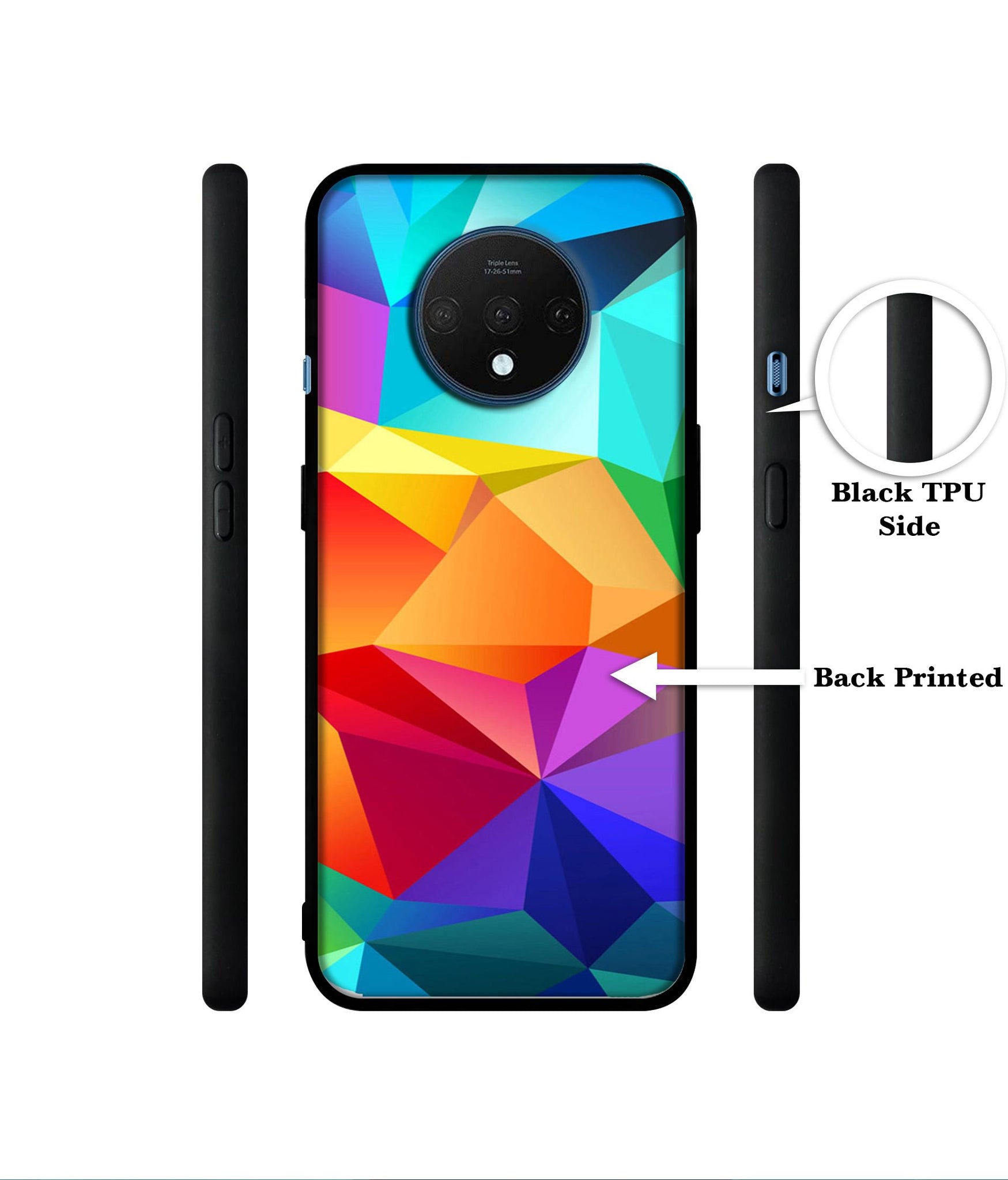 Colorful Pattern Designer 2D Printed Back Case Cover for OnePlus 7T 4G
