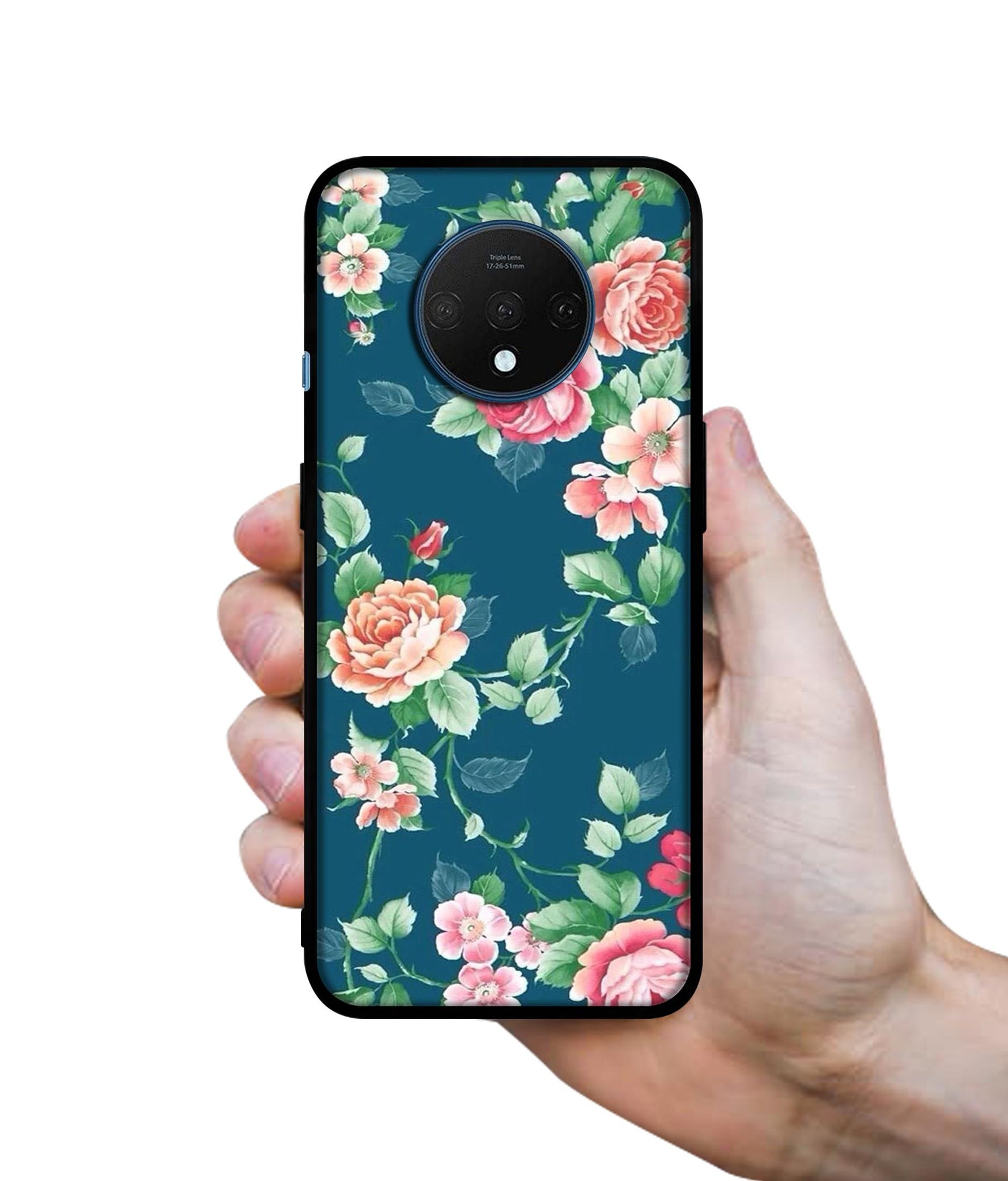 Vintage Floral Designer 2D Printed Back Case Cover for OnePlus 7T 4G
