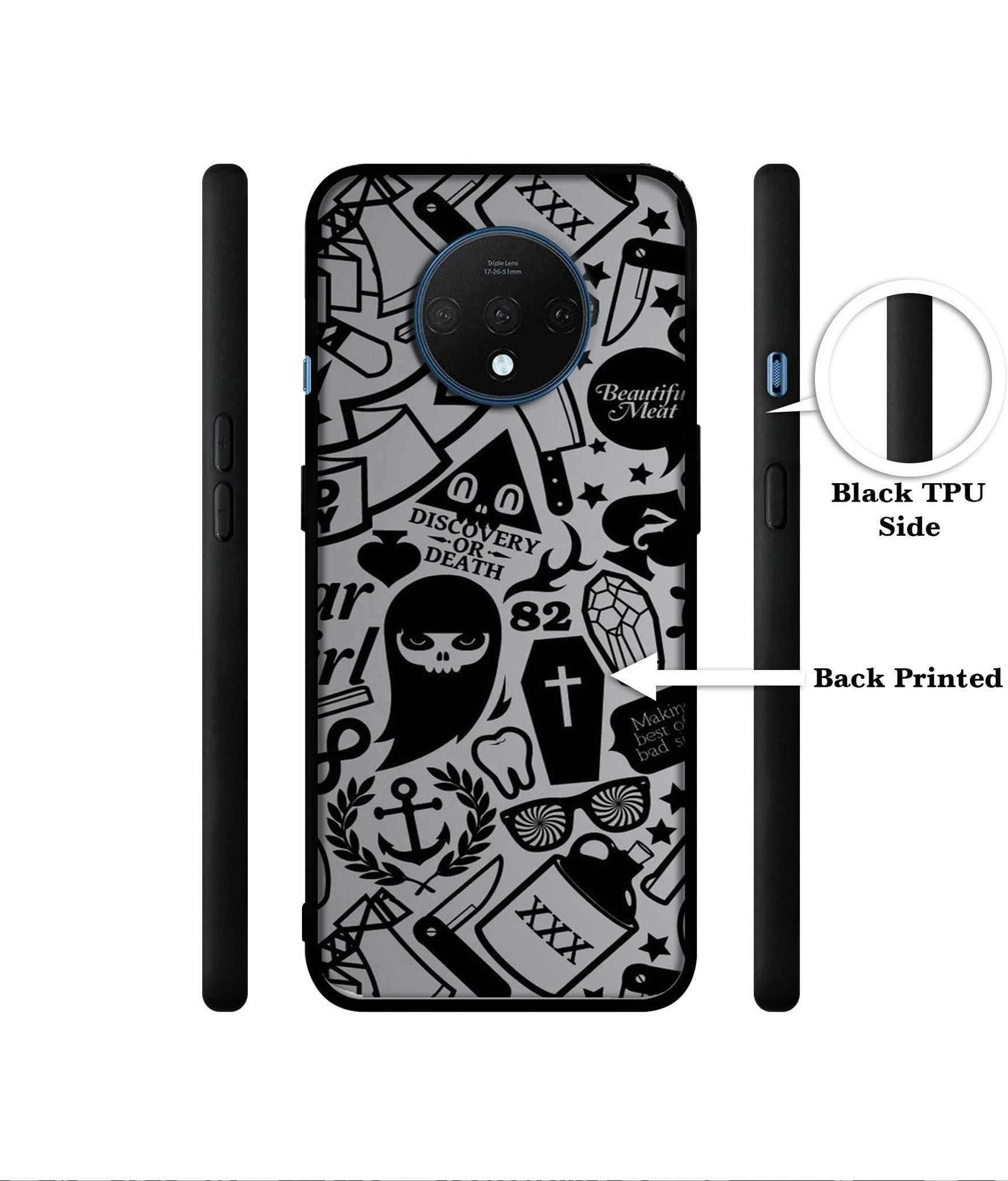 Discover Or Death Designer 2D Printed Back Case Cover for OnePlus 7T 4G
