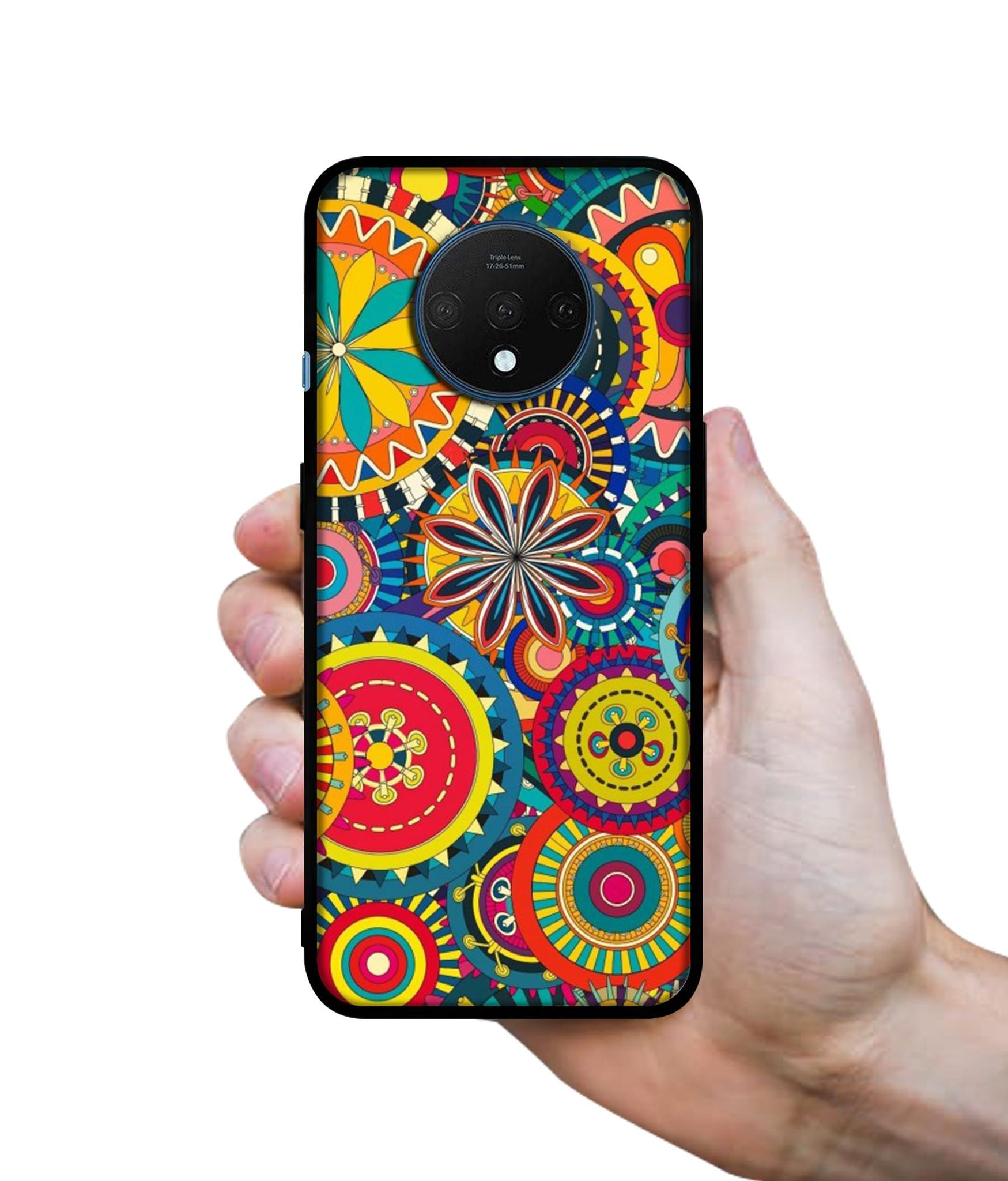 Ring Pattern Print Designer 2D Printed Back Case Cover for OnePlus 7T 4G
