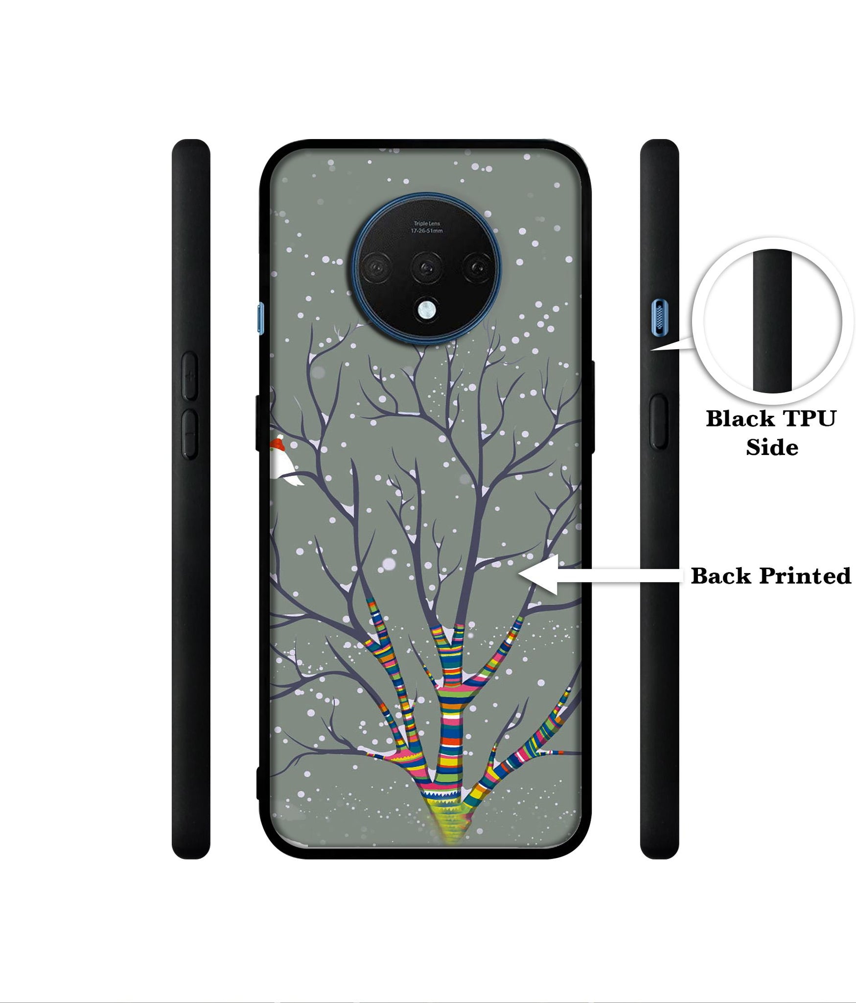 Winter Pattern Print Designer 2D Printed Back Case Cover for OnePlus 7T 4G