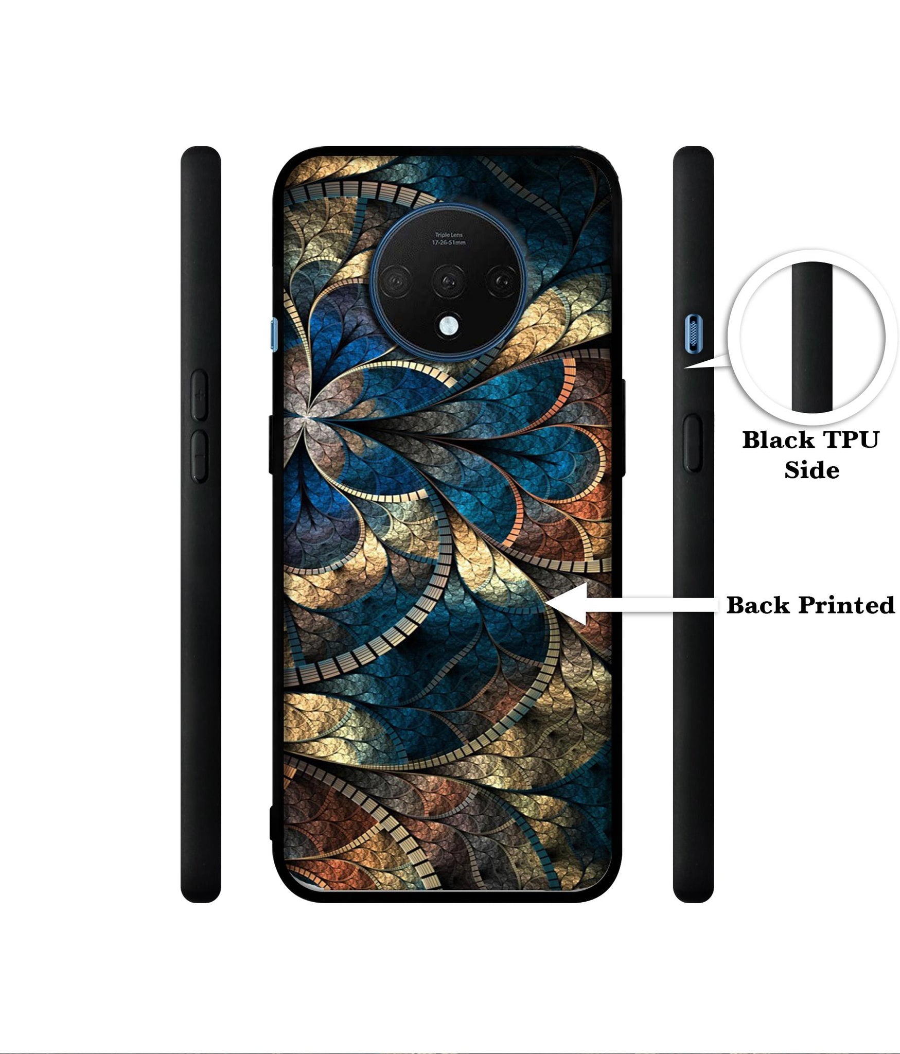 Fractional Pattern Designer 2D Printed Back Case Cover for OnePlus 7T 4G