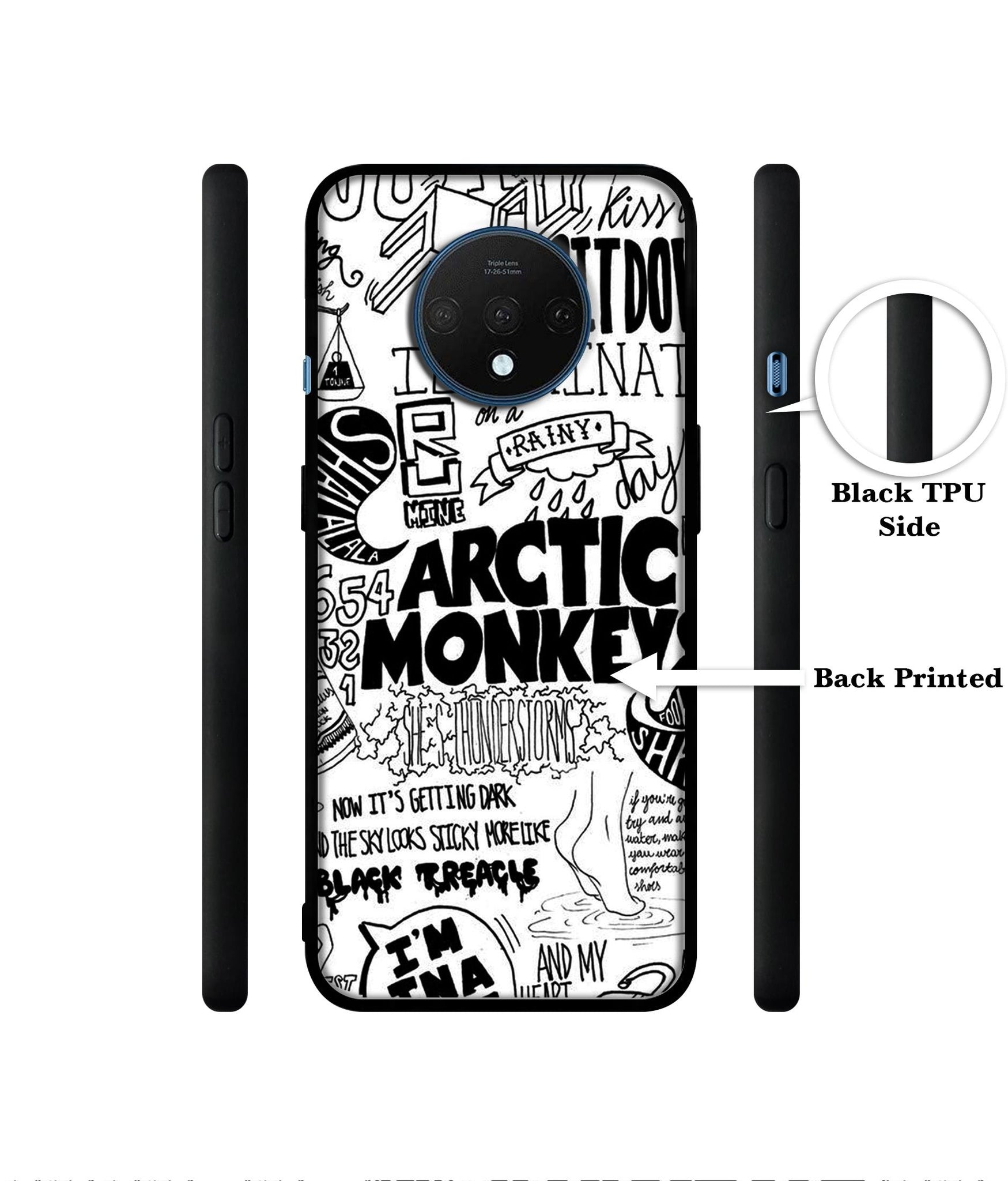 Arctic Monkeys Pattern Designer 2D Printed Back Case Cover for OnePlus 7T 4G
