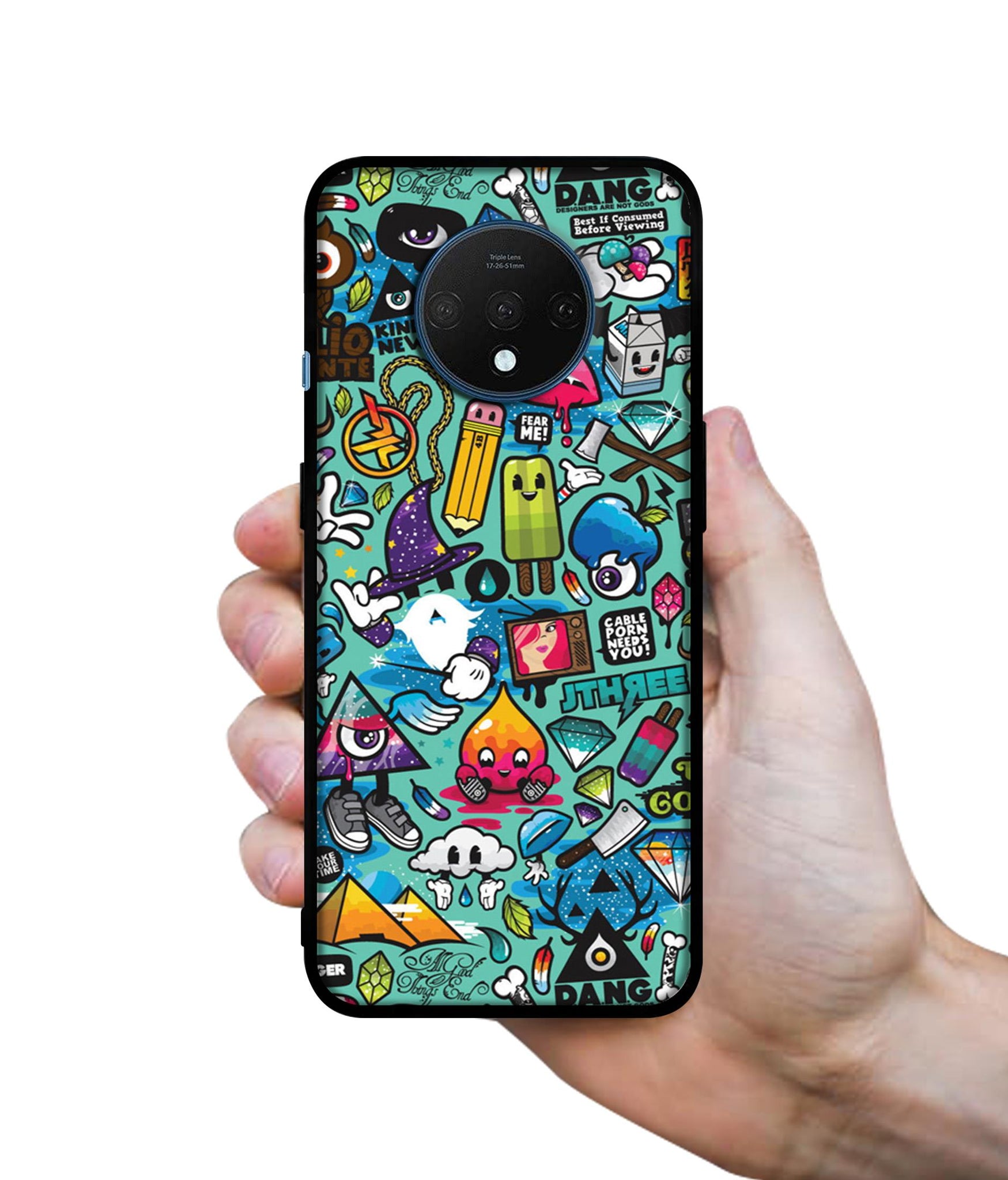 Crazy Designer 2D Printed Back Case Cover for OnePlus 7T 4G