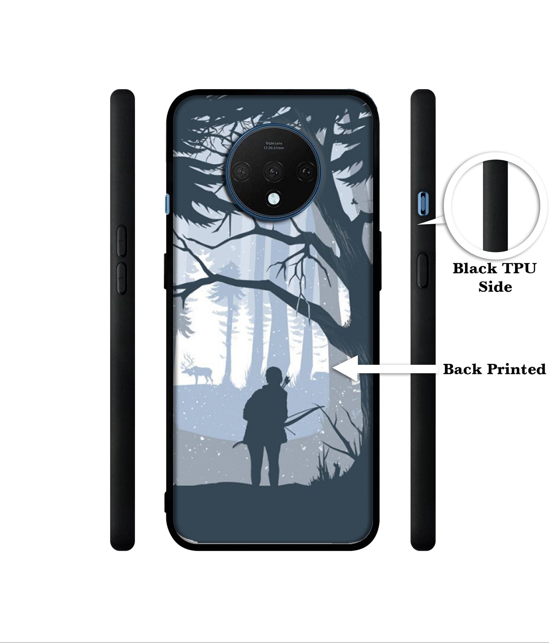Hunter Designer 2D Printed Back Case Cover for OnePlus 7T 4G
