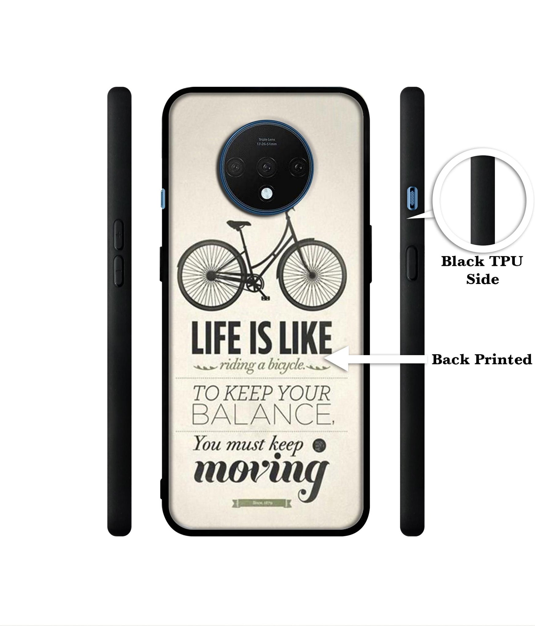 Life is Like Moving Designer 2D Printed Back Case Cover for OnePlus 7T 4G