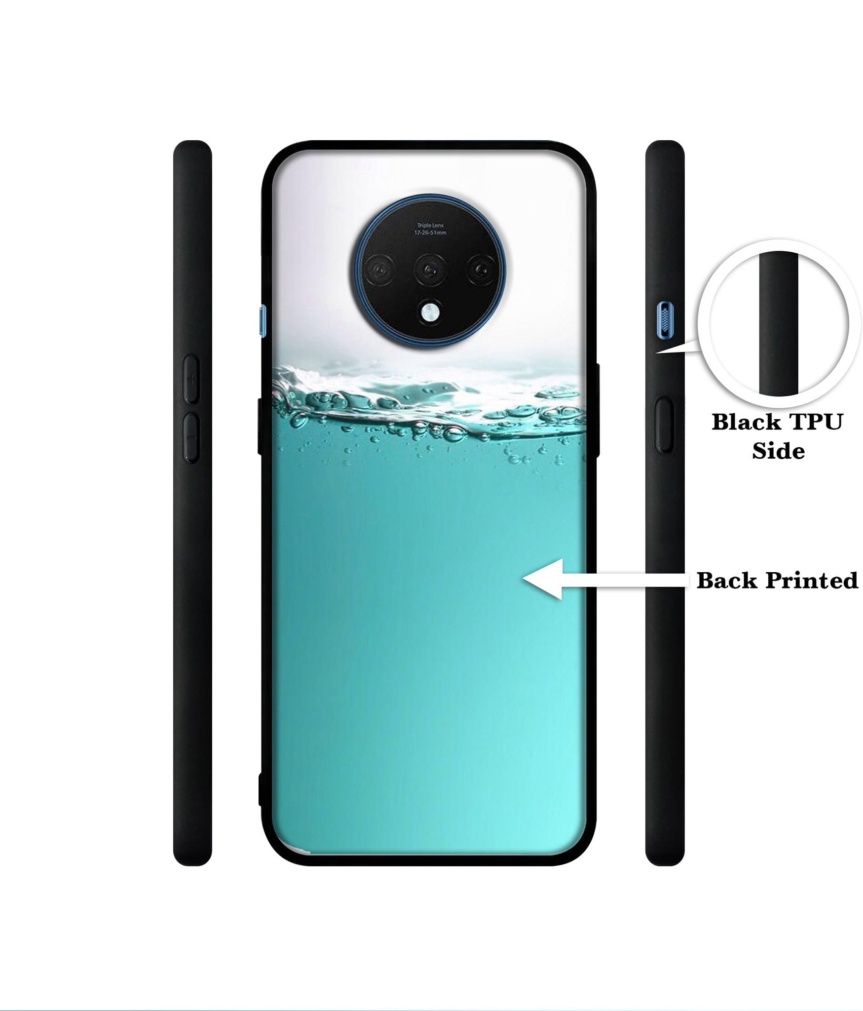 Half Fill Designer 2D Printed Back Case Cover for OnePlus 7T 4G