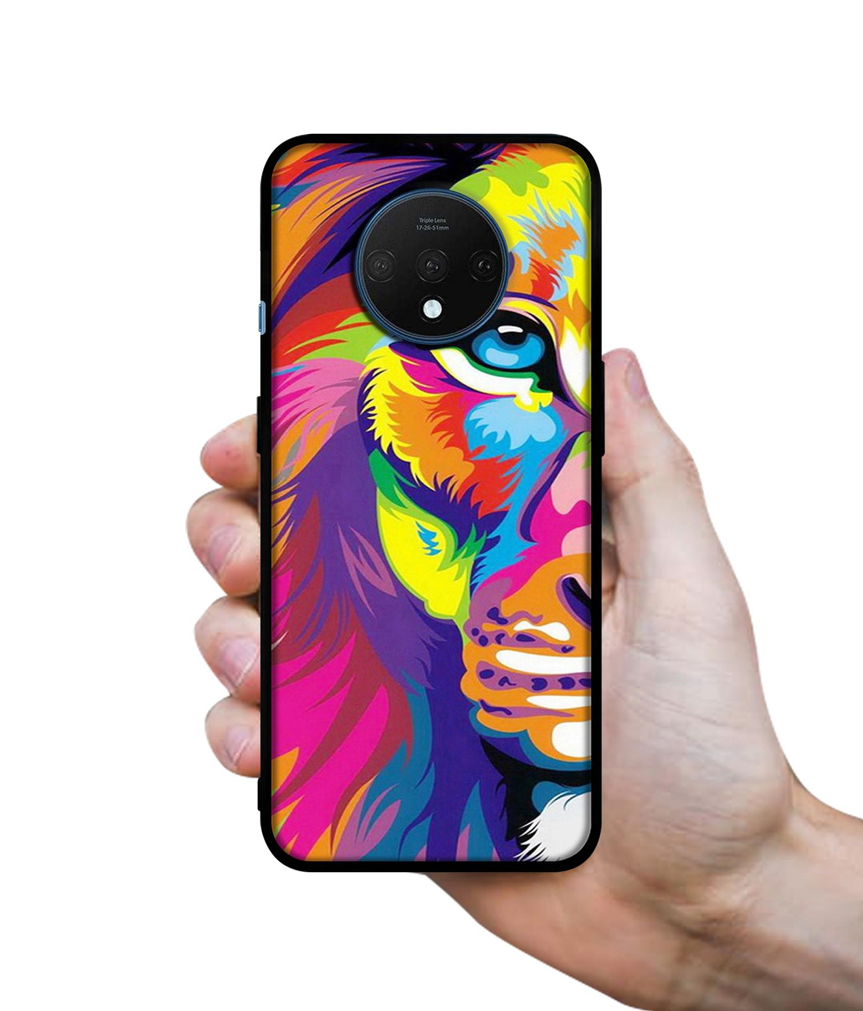 Lion Designer 2D Printed Back Case Cover for OnePlus 7T 4G