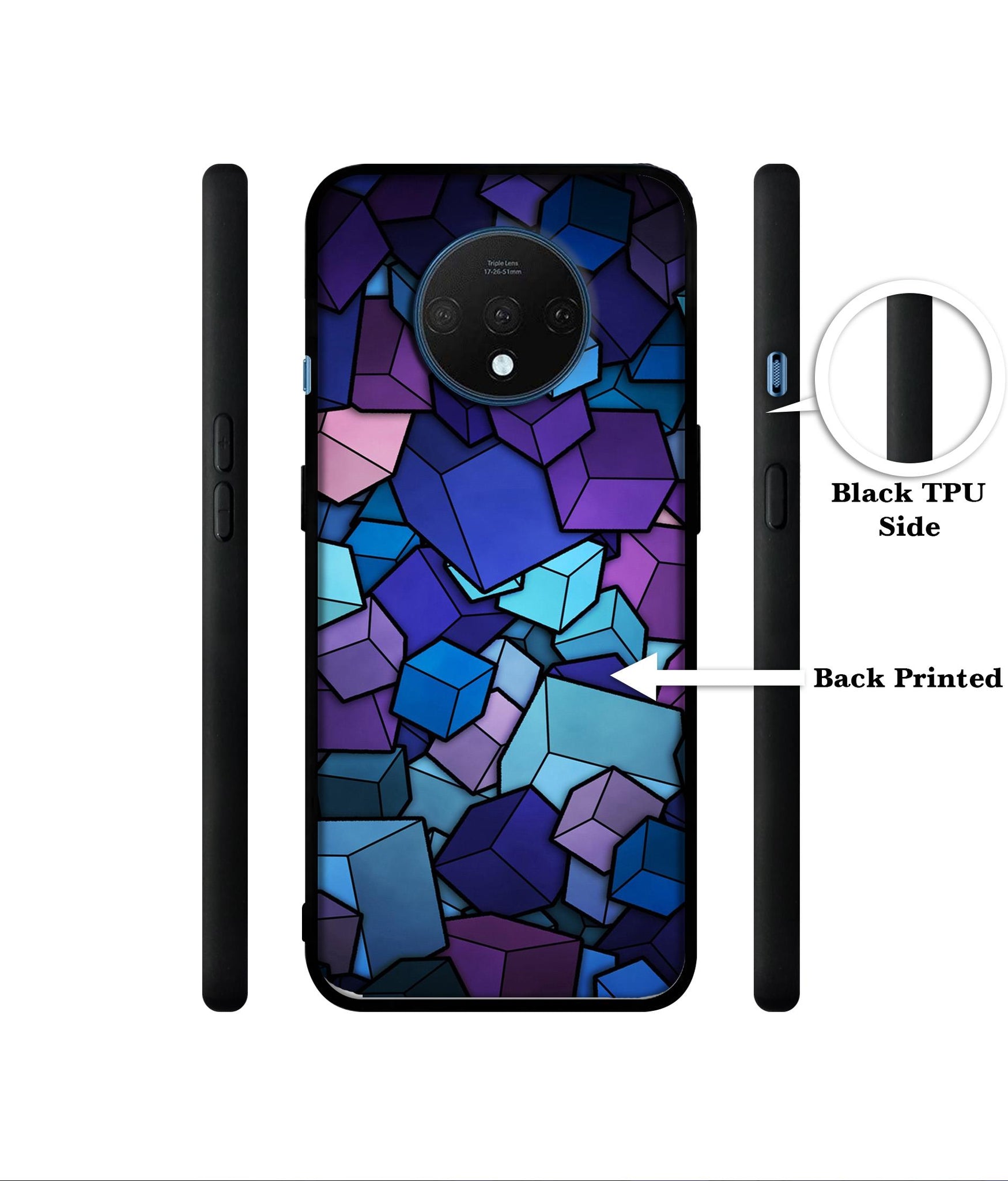 Color Box Designer 2D Printed Back Case Cover for OnePlus 7T 4G