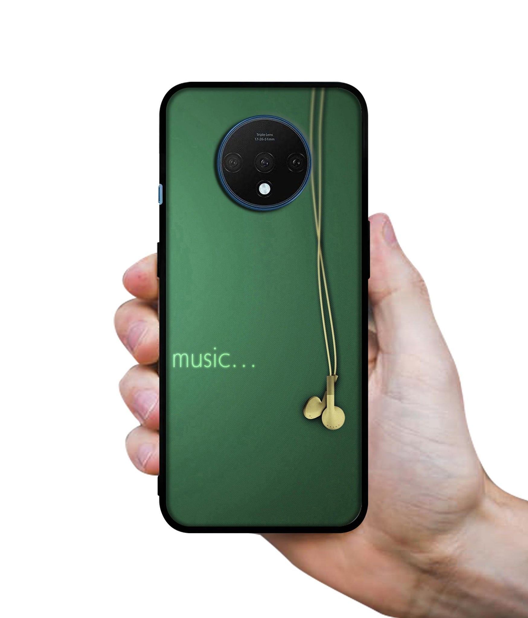 Headphone Music Designer 2D Printed Back Case Cover for OnePlus 7T 4G