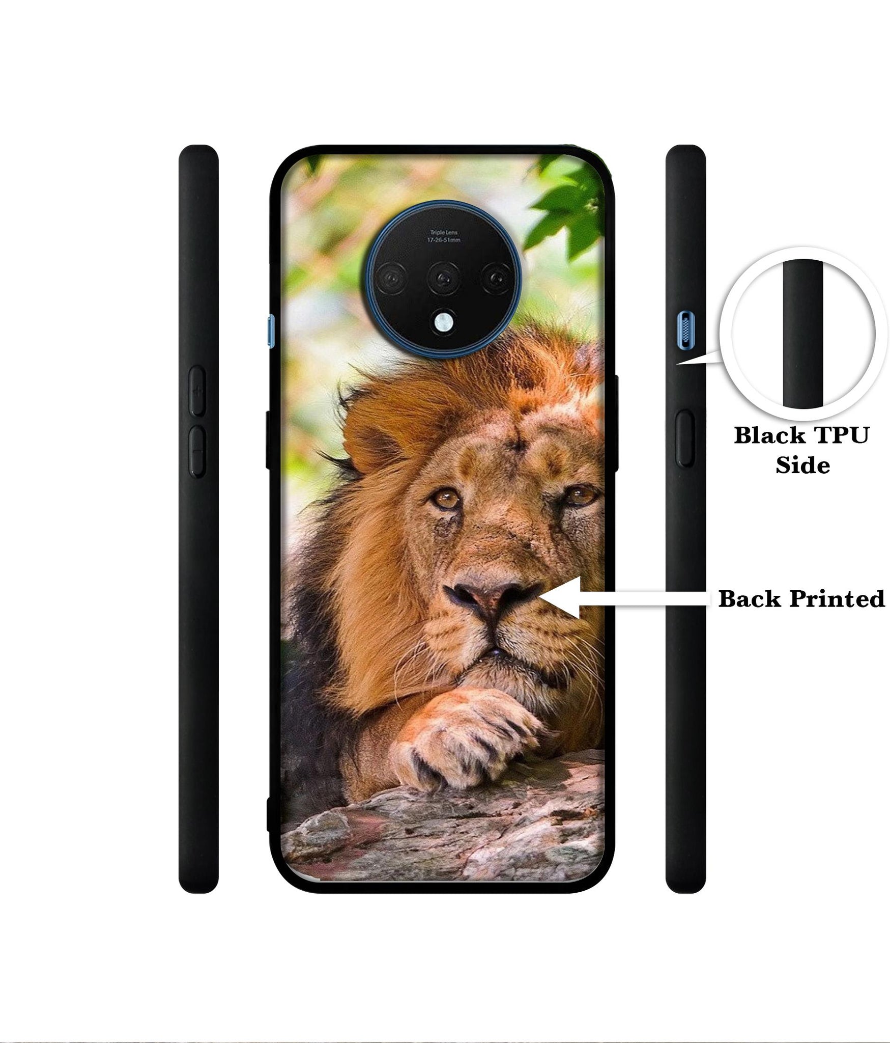 Tiger Pattern Print Designer 2D Printed Back Case Cover for OnePlus 7T 4G