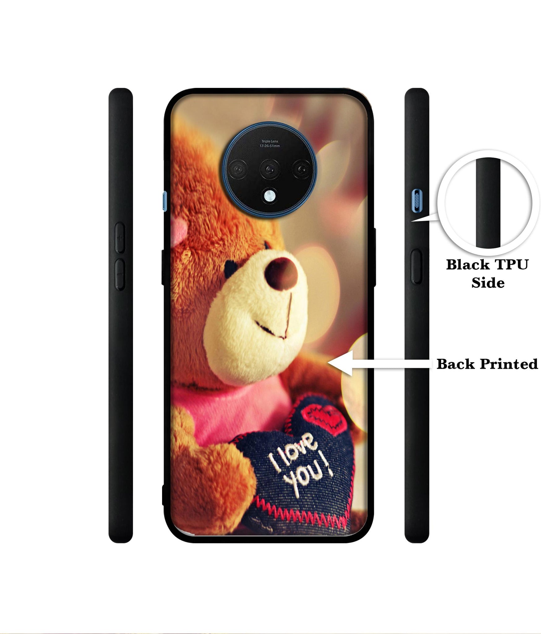 Teddy Bear Designer 2D Printed Back Case Cover for OnePlus 7T 4G