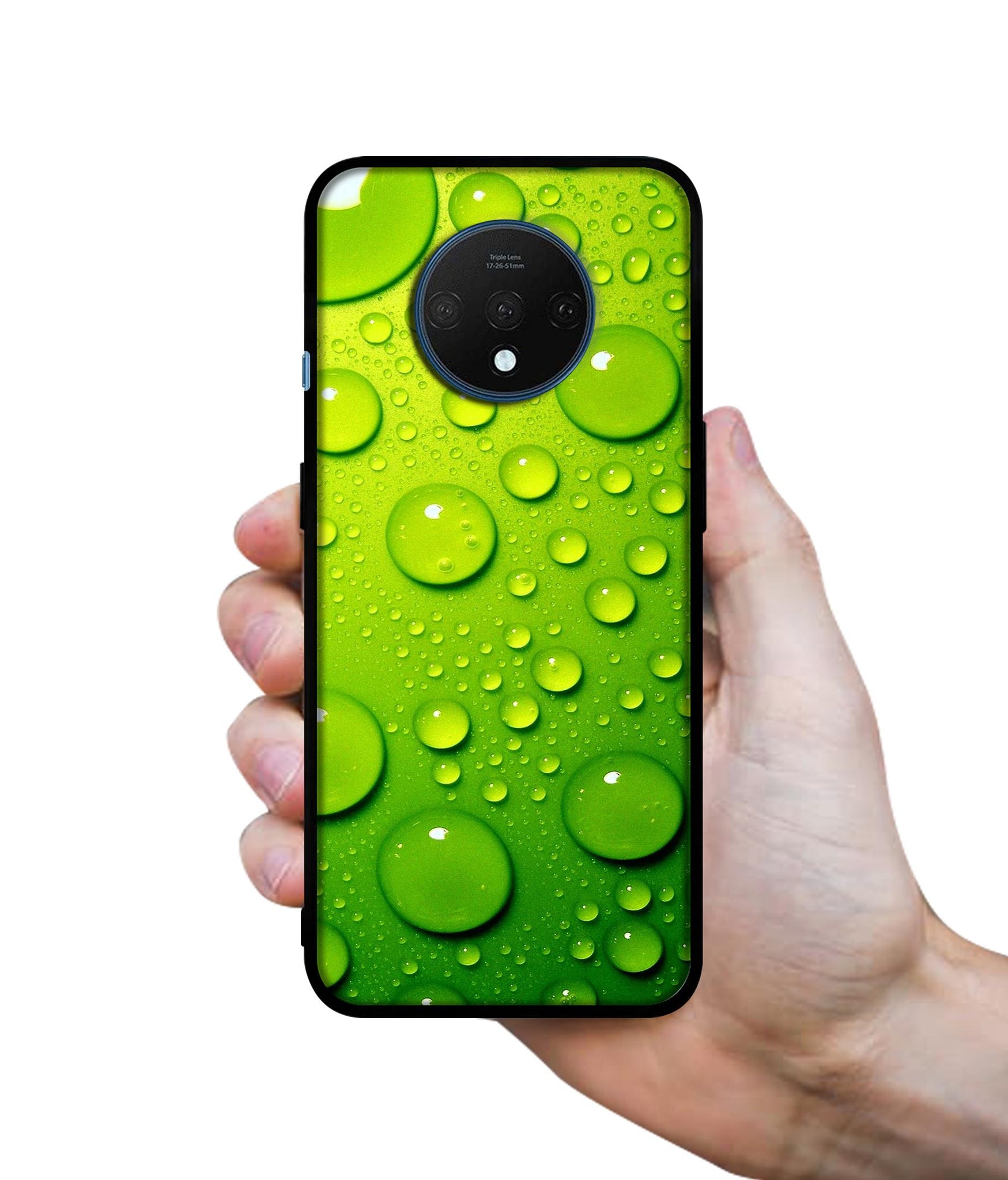 Green Bubbles Designer 2D Printed Back Case Cover for OnePlus 7T 4G