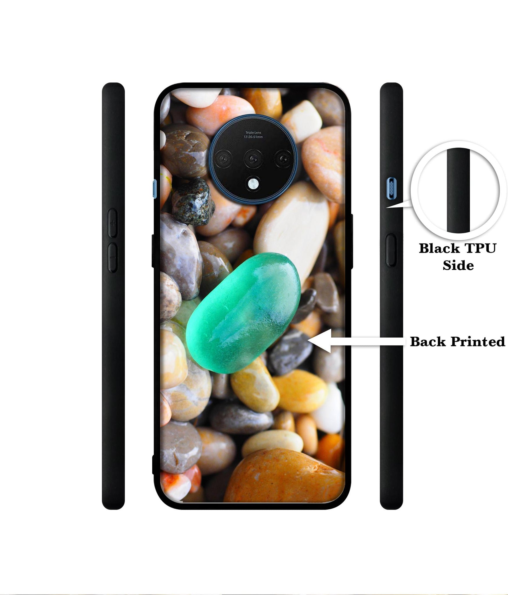 Sea Stones Designer 2D Printed Back Case Cover for OnePlus 7T 4G