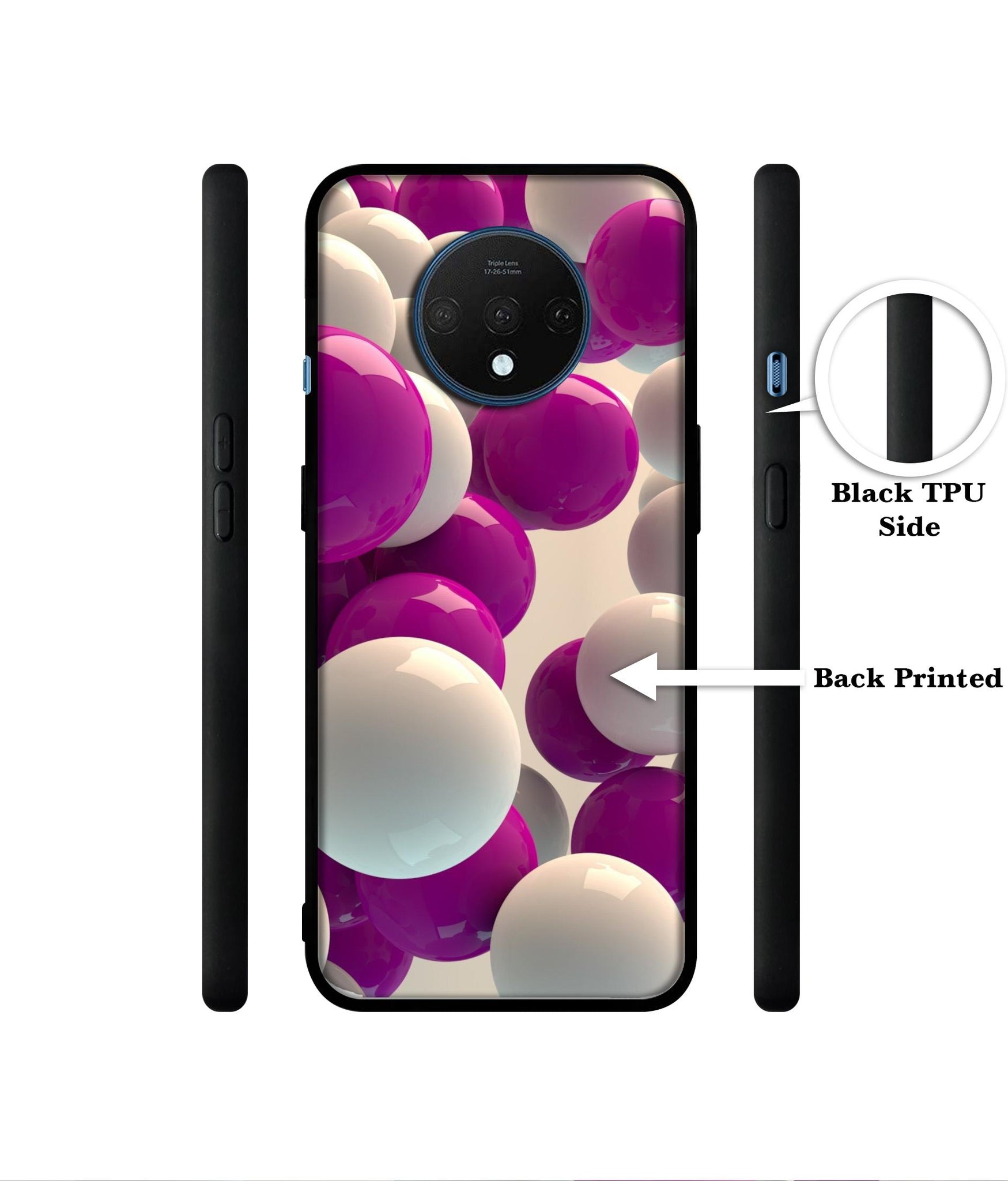 3D Balloons Designer 2D Printed Back Case Cover for OnePlus 7T 4G