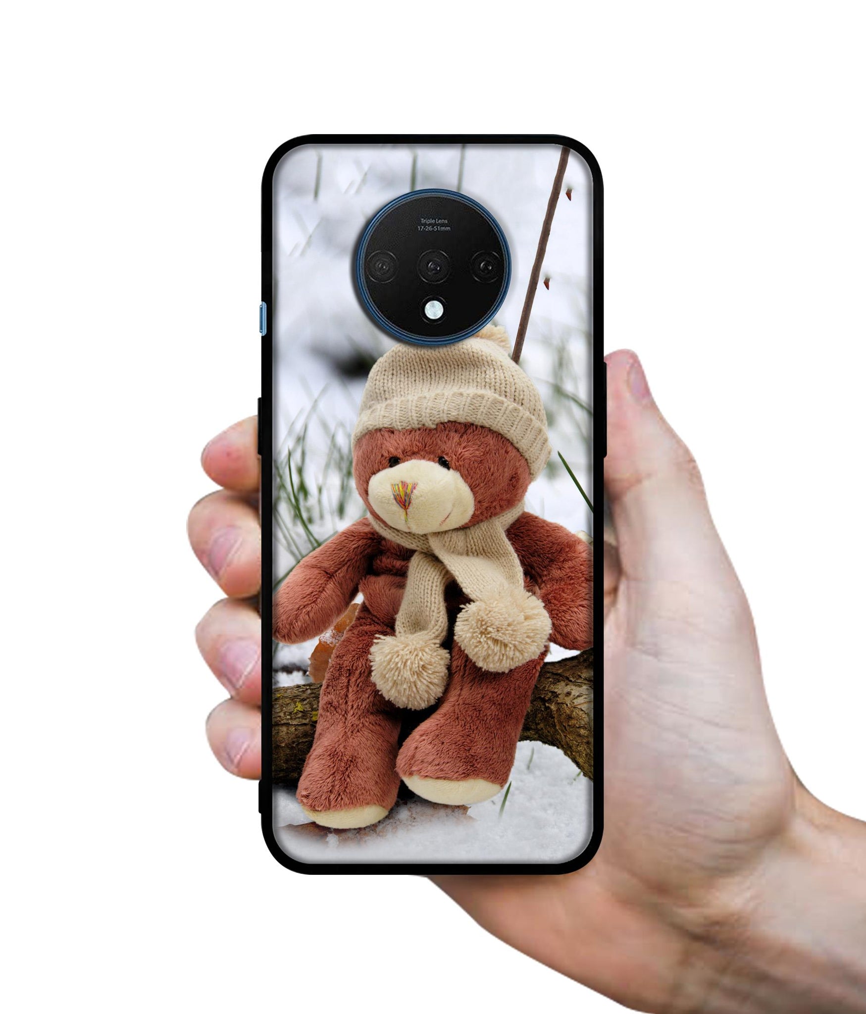 Woolen Bear Designer 2D Printed Back Case Cover for OnePlus 7T 4G