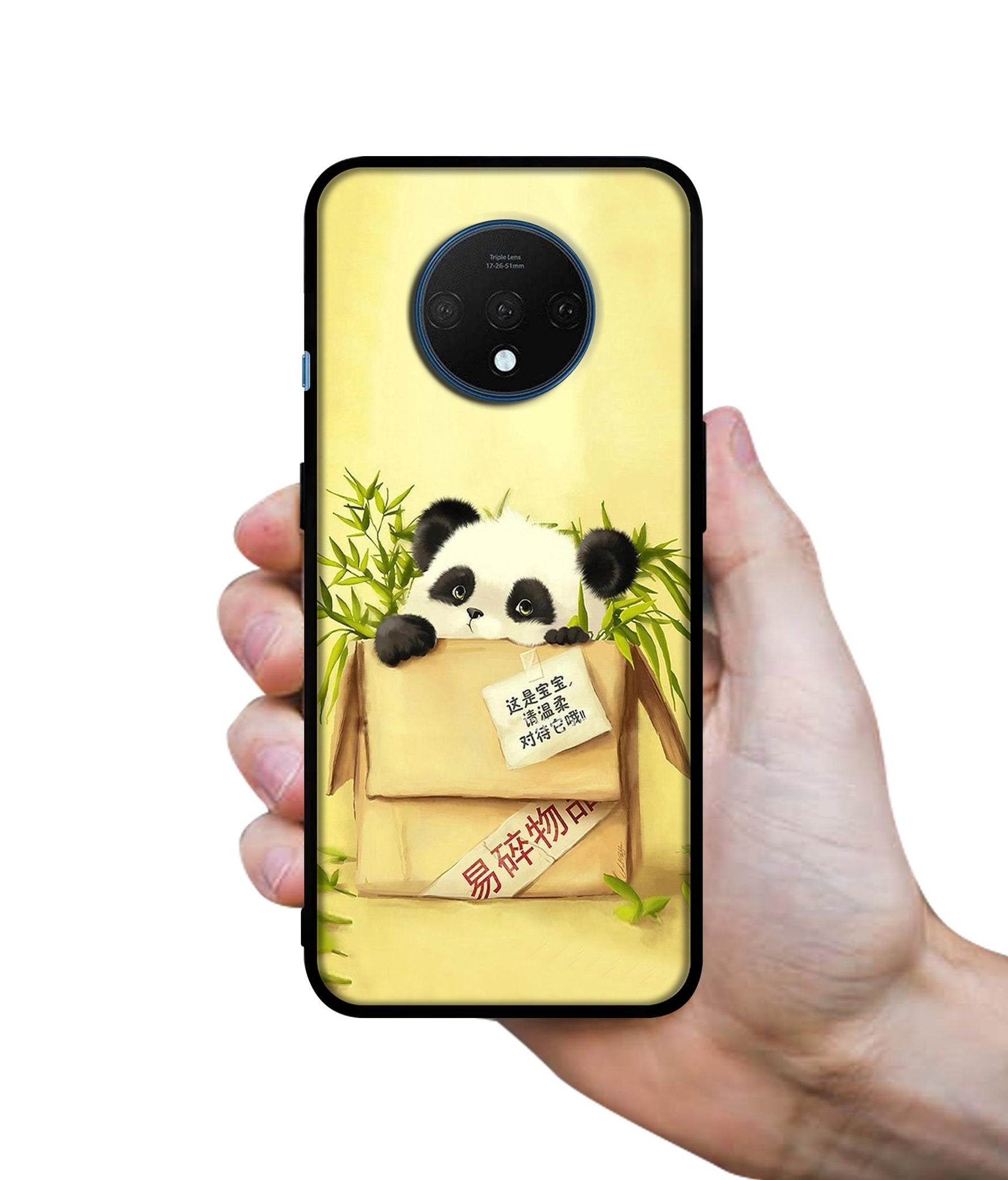 Panda In Box Designer 2D Printed Back Case Cover for OnePlus 7T 4G