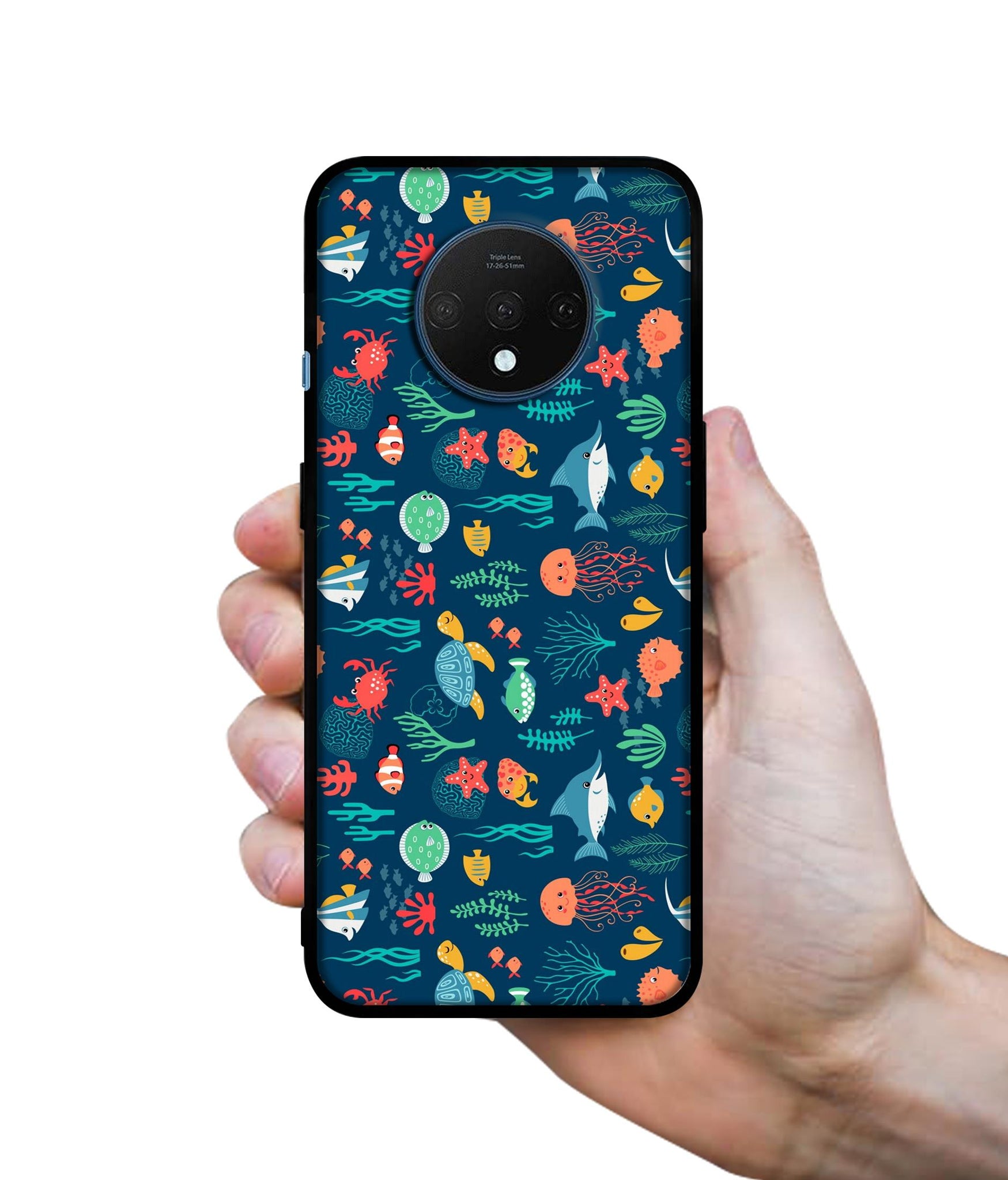 Aquarium Texture Designer 2D Printed Back Case Cover for OnePlus 7T 4G