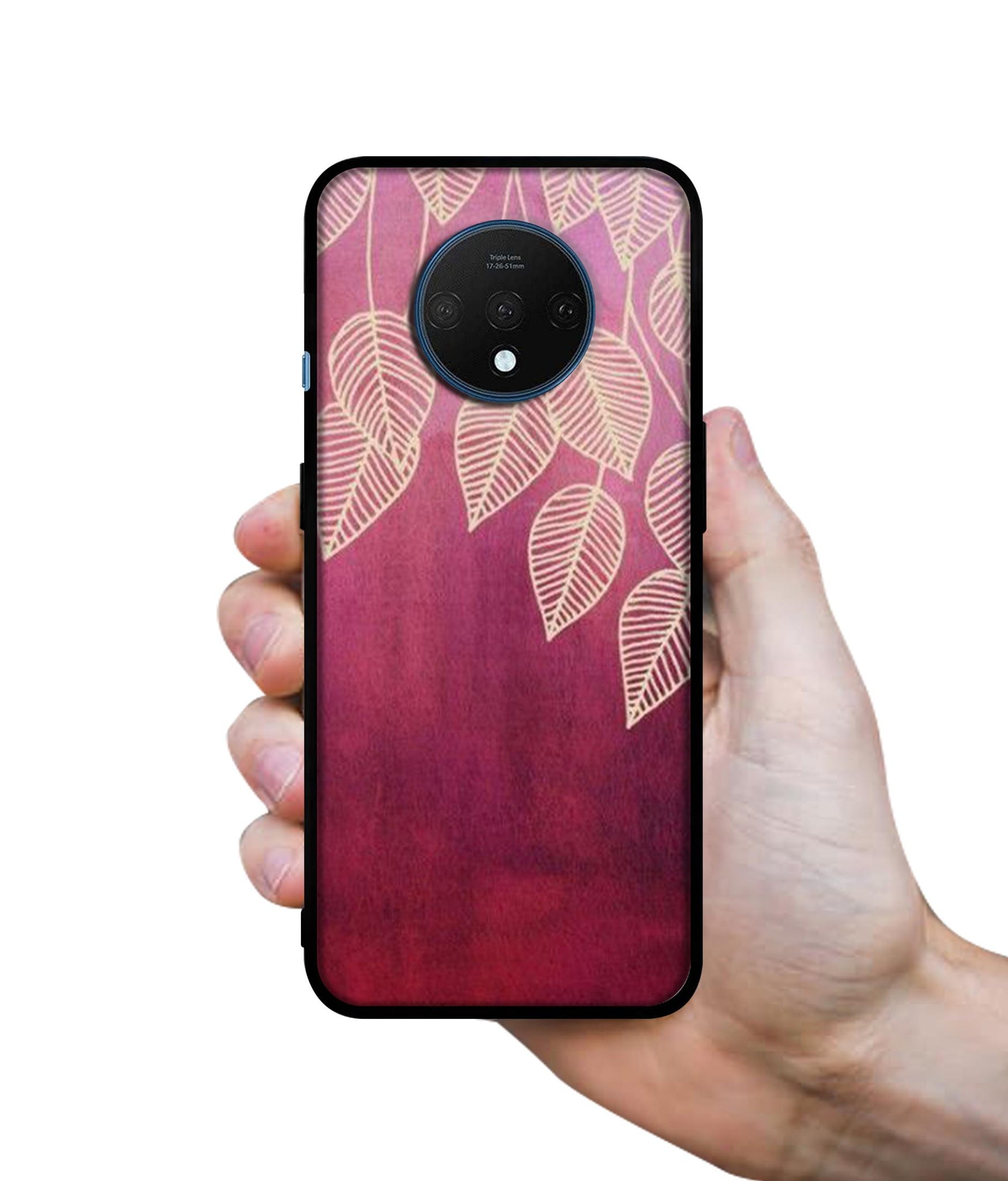 Leaf Pattern Designer 2D Printed Back Case Cover for OnePlus 7T 4G