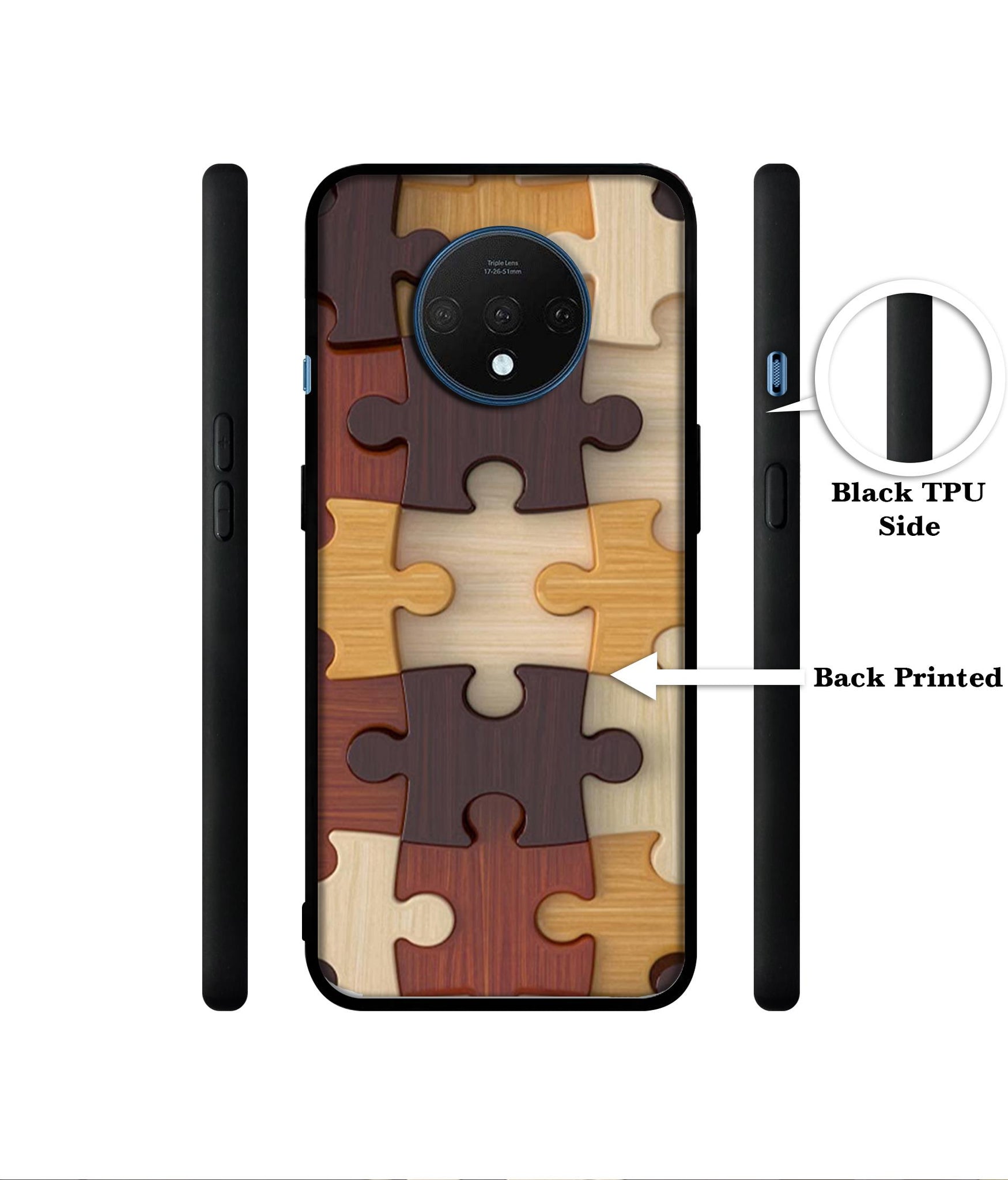 Puzzle Pattern Designer 2D Printed Back Case Cover for OnePlus 7T 4G