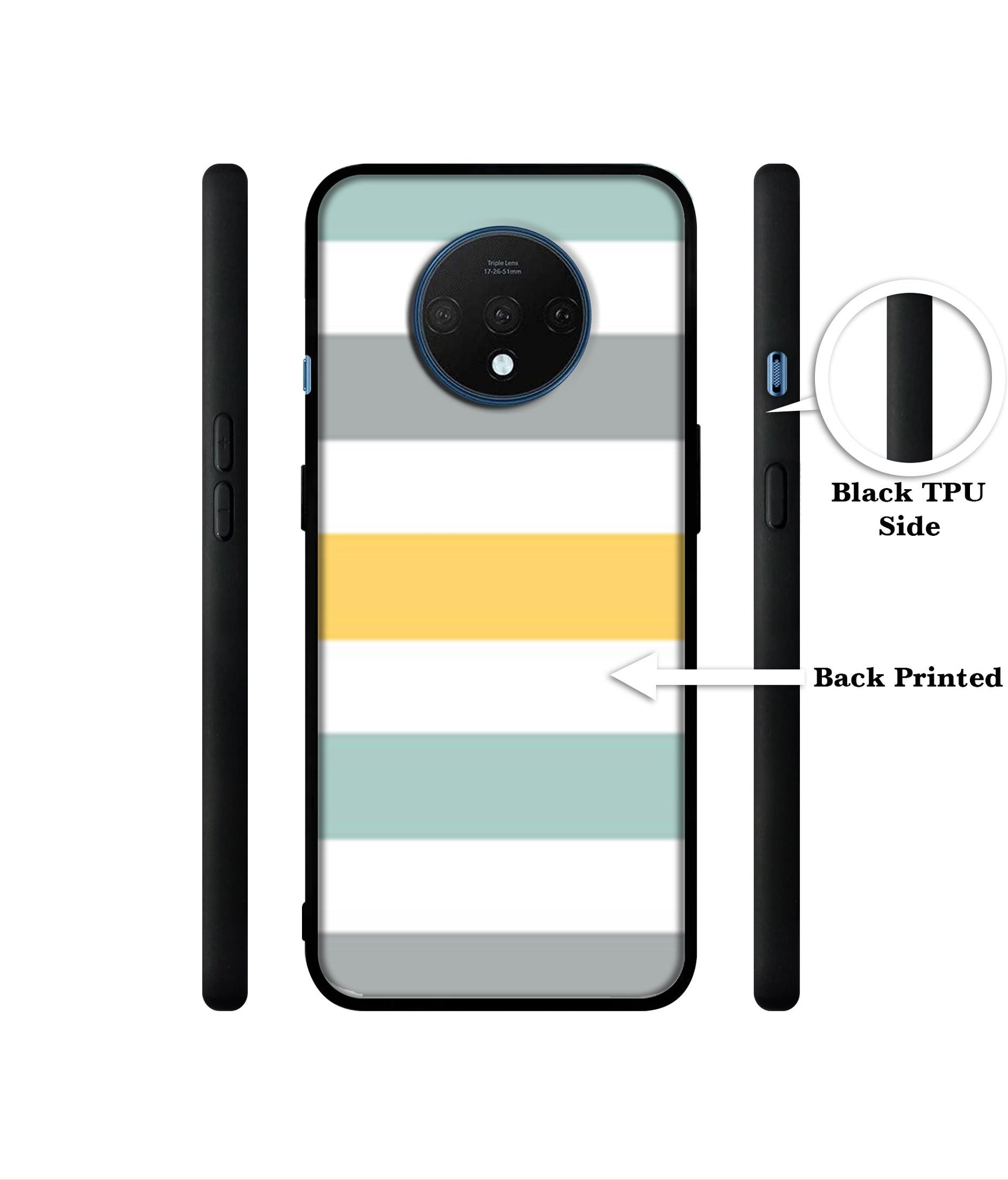 Line Texture Designer 2D Printed Back Case Cover for OnePlus 7T 4G