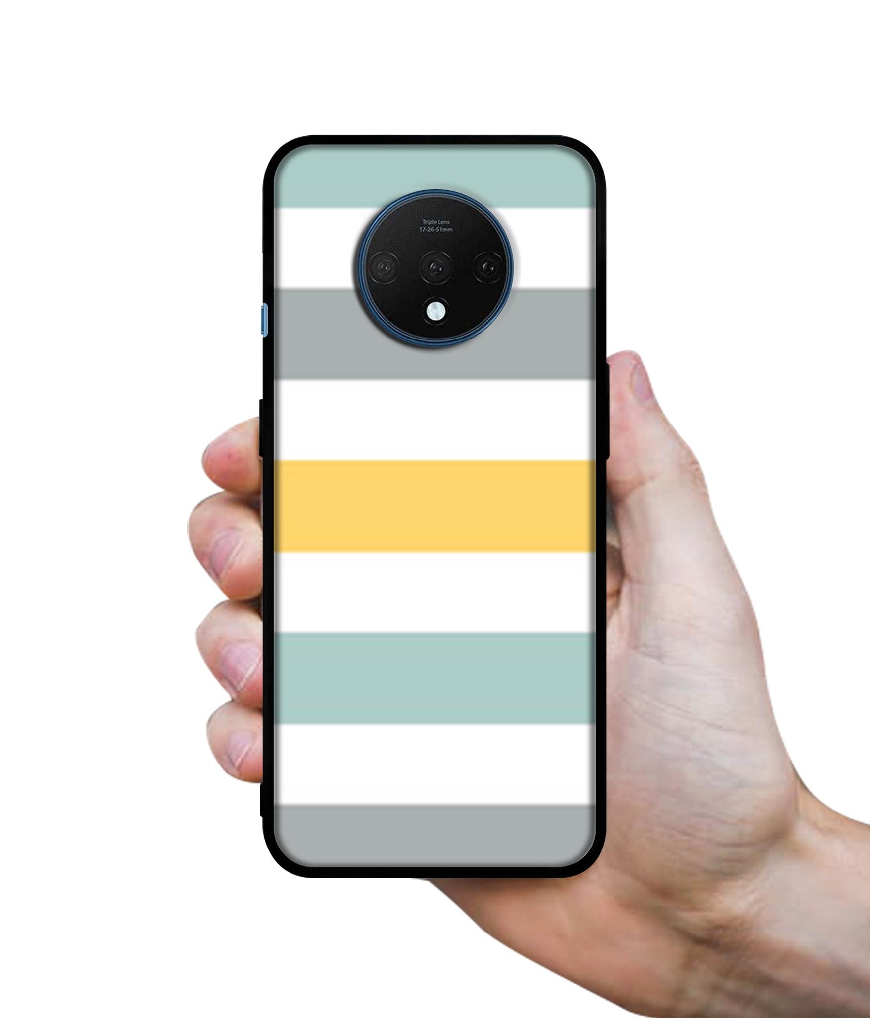 Line Texture Designer 2D Printed Back Case Cover for OnePlus 7T 4G