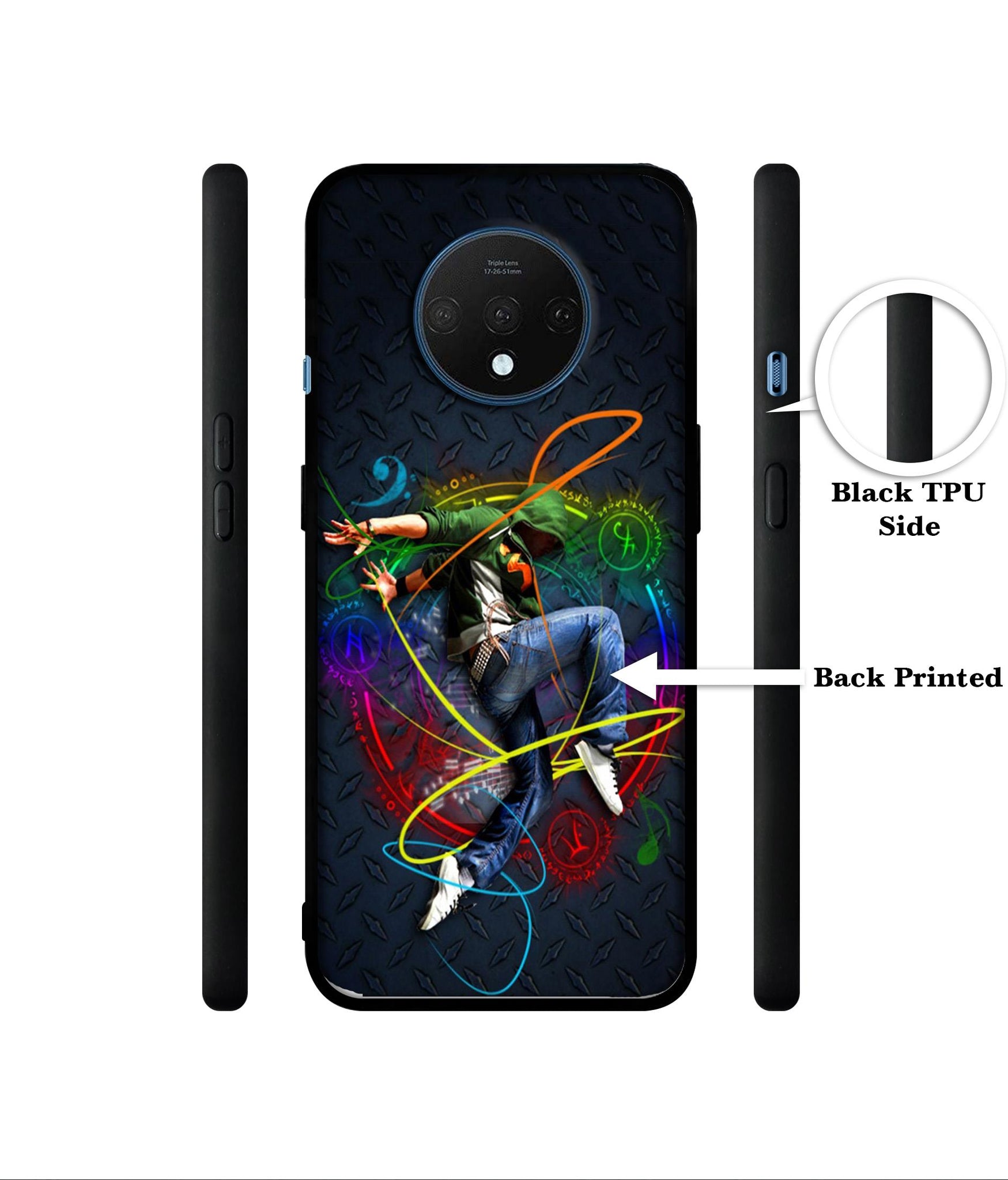 Boy With Music Designer 2D Printed Back Case Cover for OnePlus 7T 4G