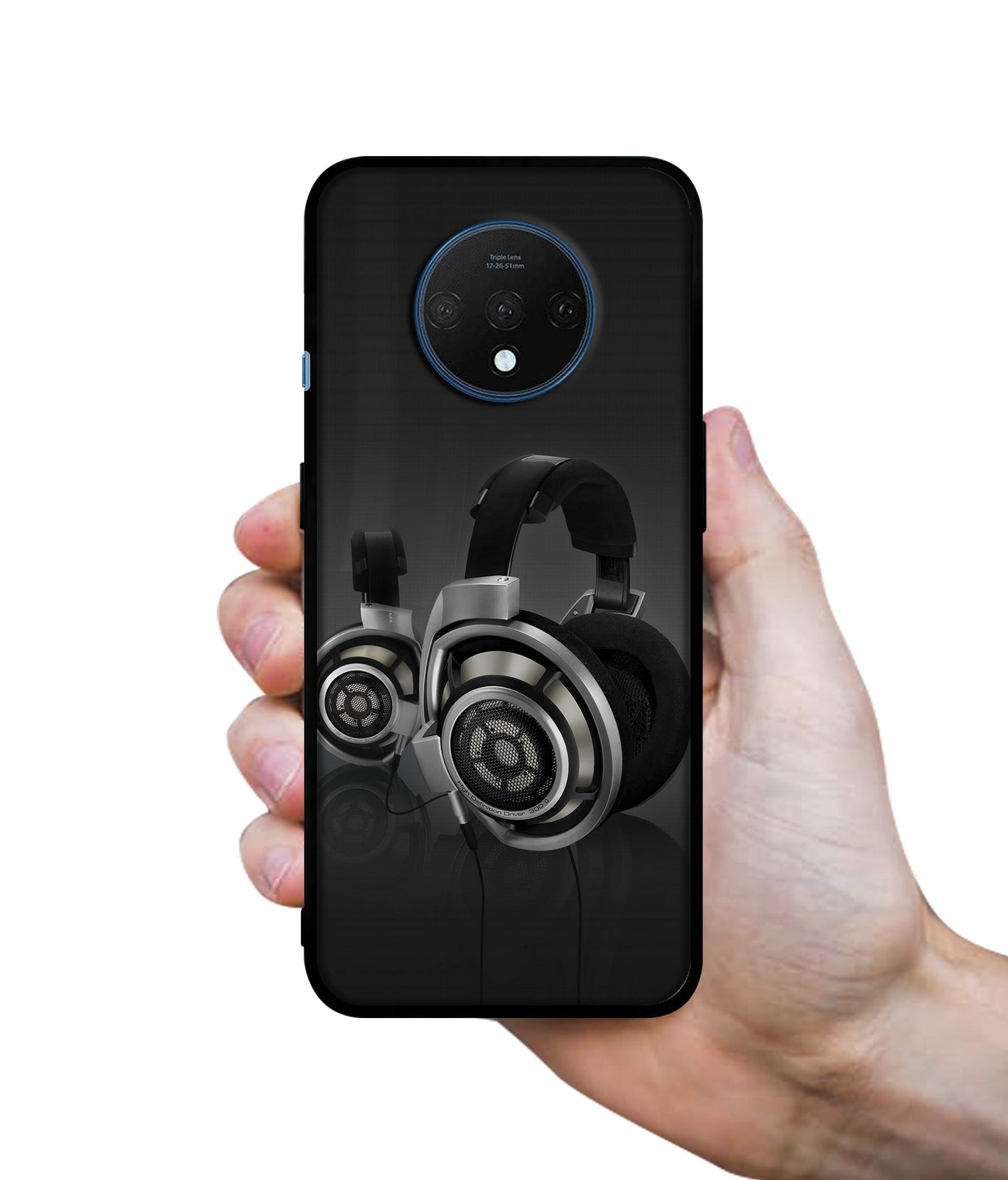 Head Phone Designer 2D Printed Back Case Cover for OnePlus 7T 4G