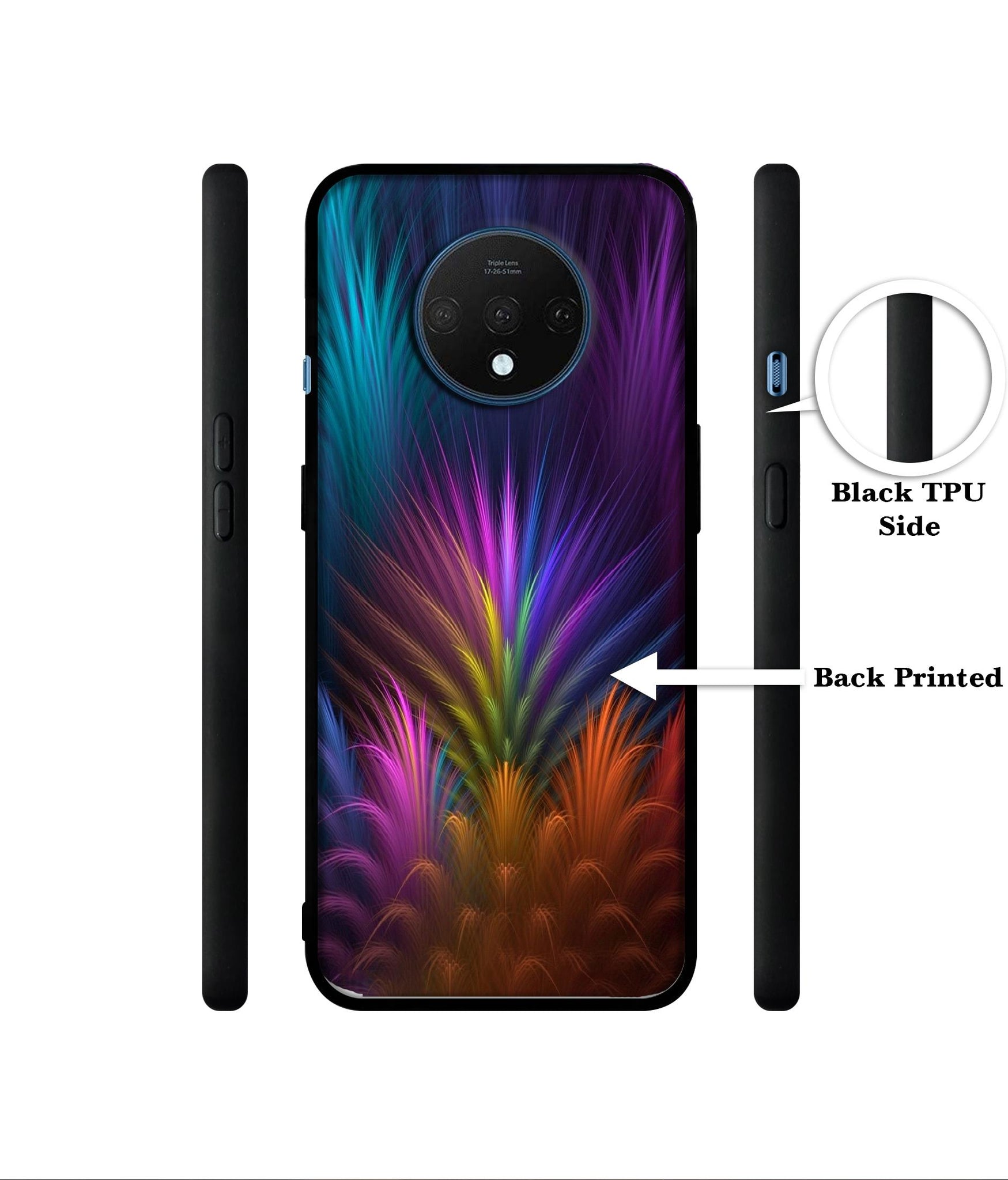 Multicoloured Designer 2D Printed Back Case Cover for OnePlus 7T 4G