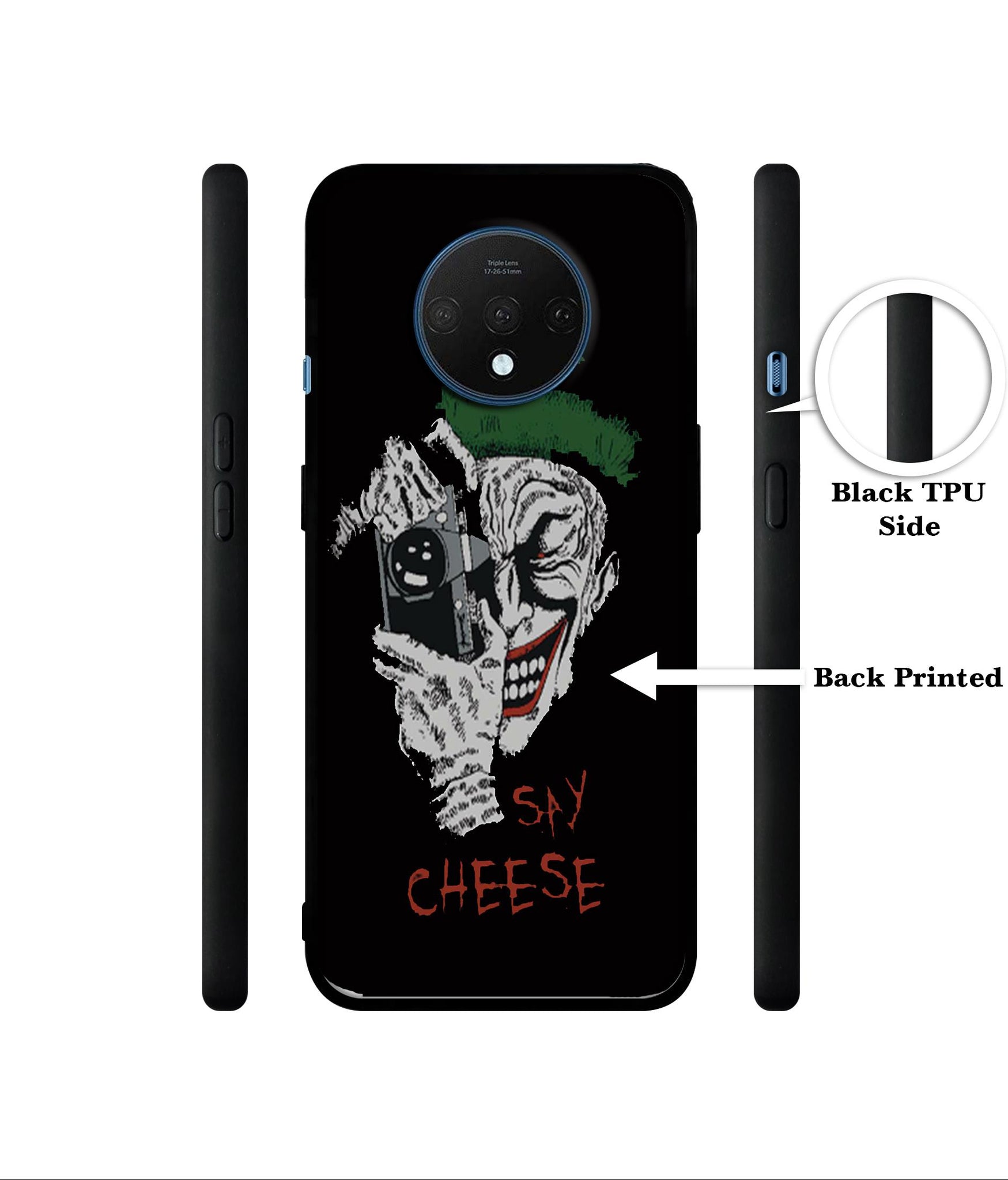 Joker Say Cheese Designer 2D Printed Back Case Cover for OnePlus 7T 4G