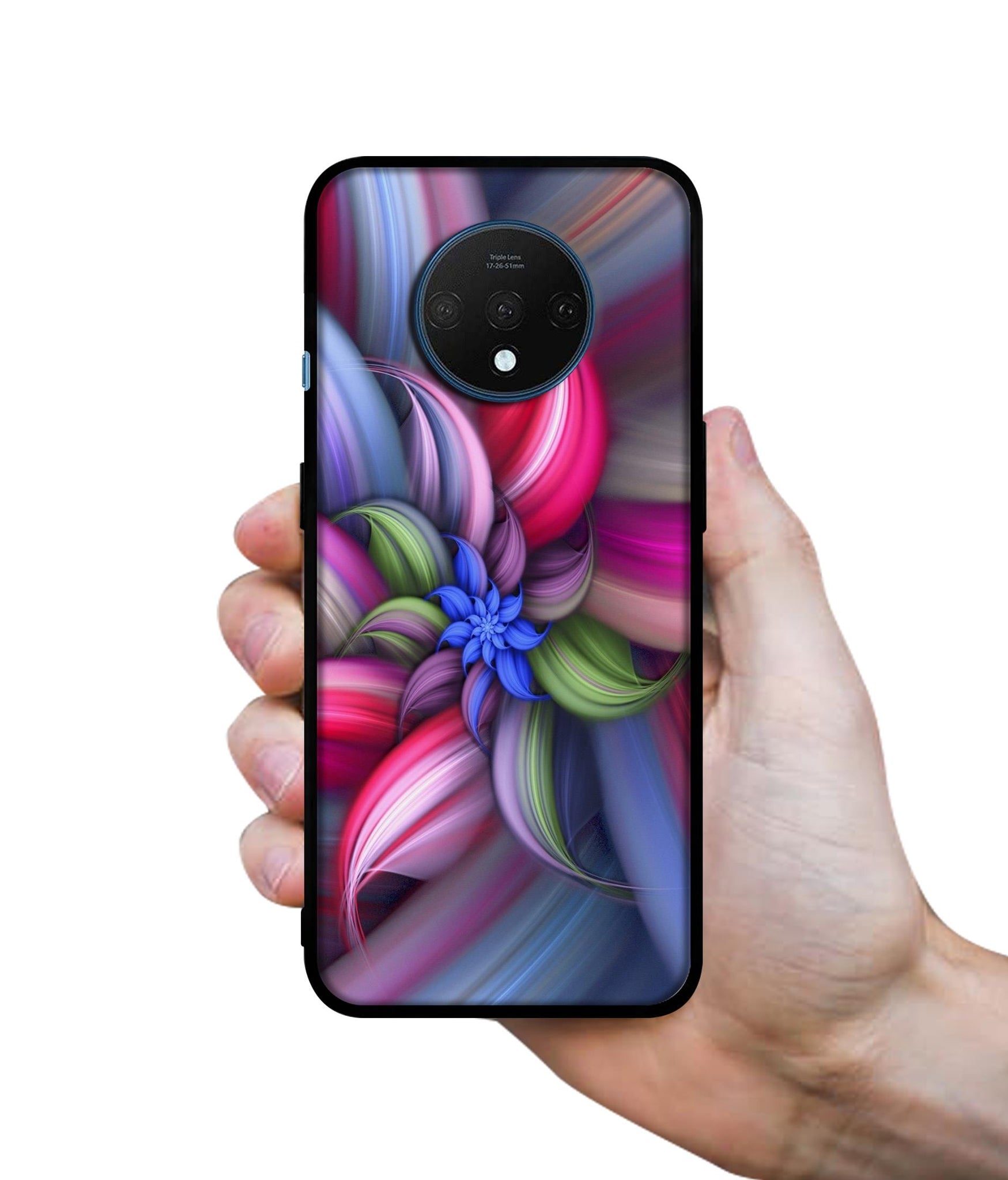 Colorful Flower Designer 2D Printed Back Case Cover for OnePlus 7T 4G