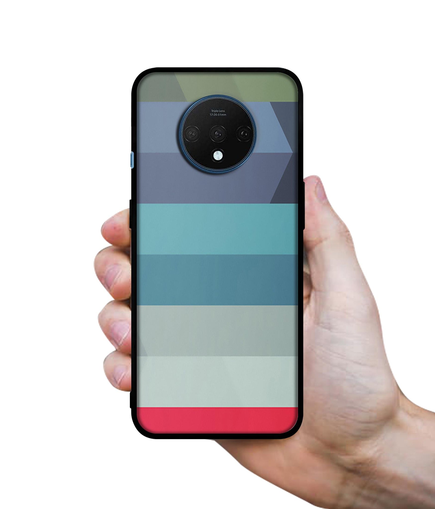 Colorful Lines Designer 2D Printed Back Case Cover for OnePlus 7T 4G