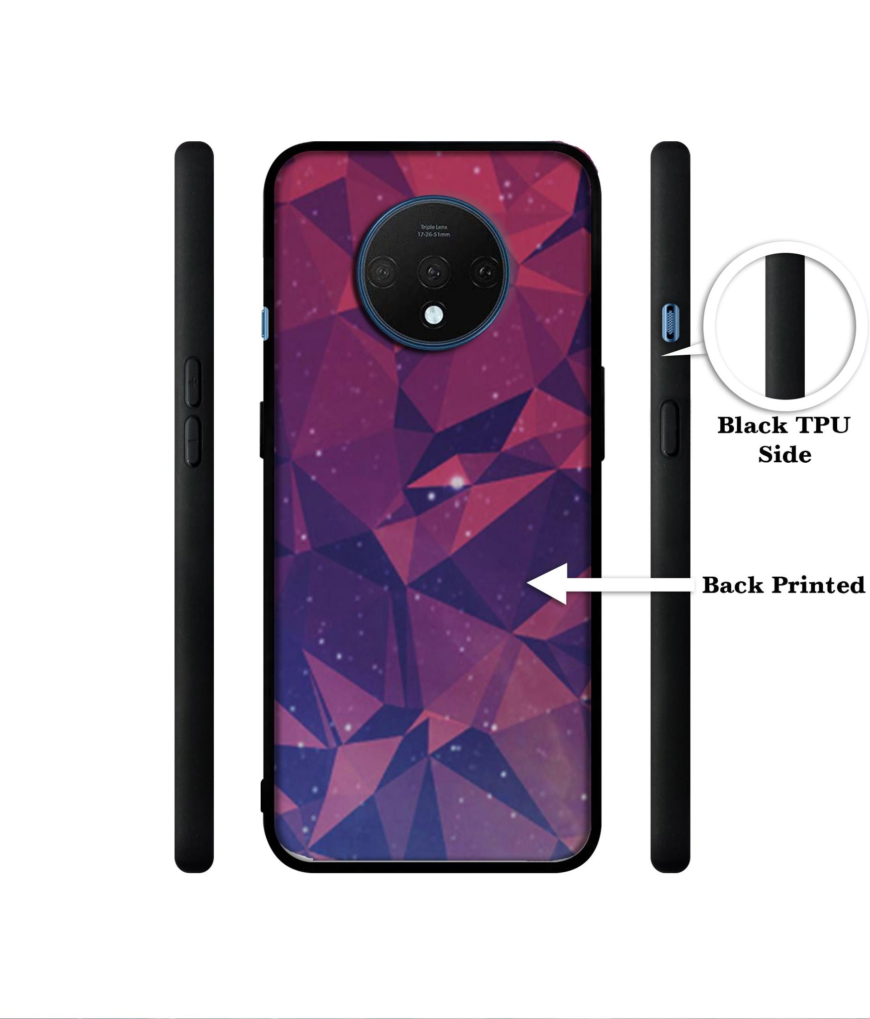 Bad Color Shape Designer 2D Printed Back Case Cover for OnePlus 7T 4G