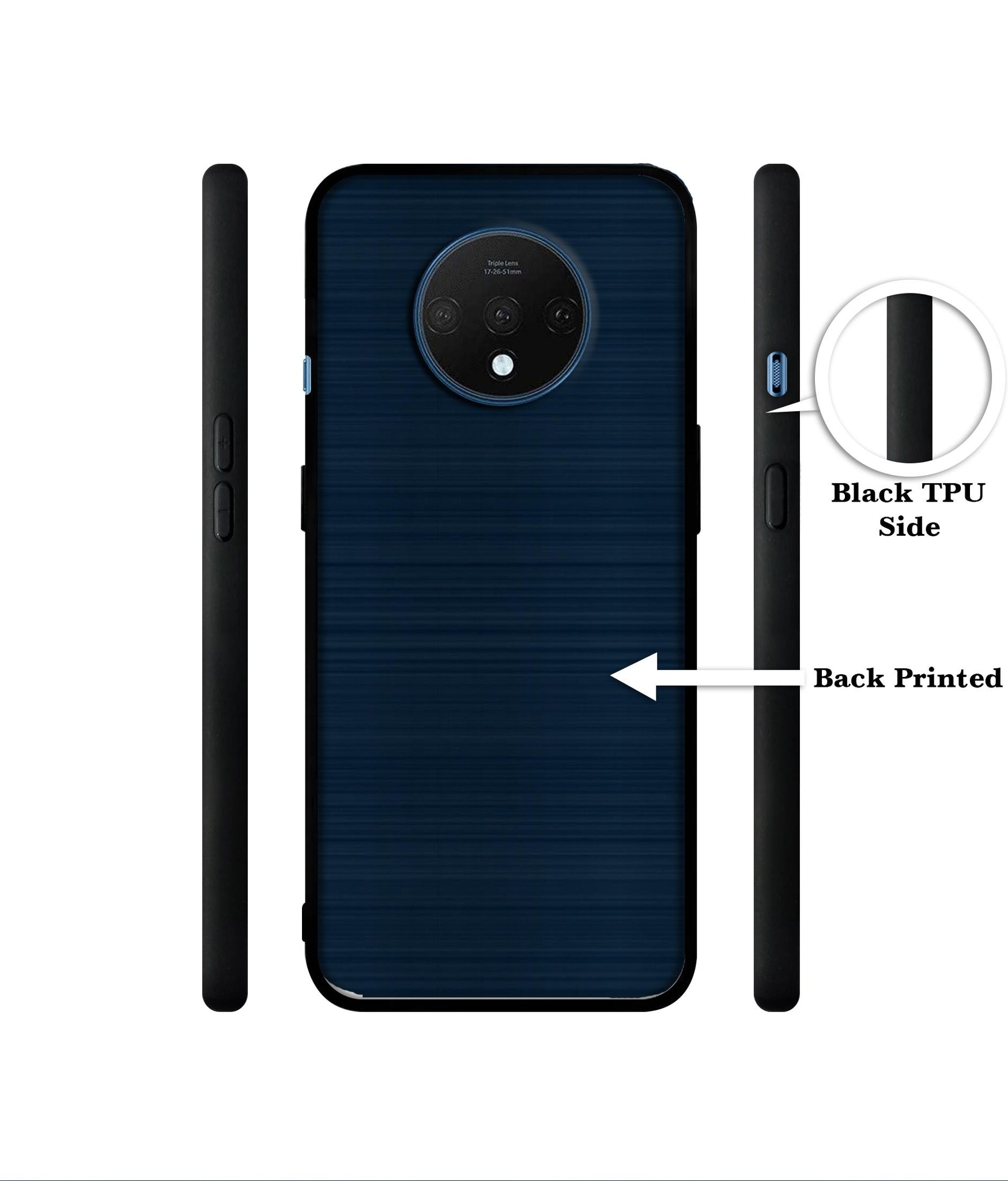 Blue Line Designer 2D Printed Back Case Cover for OnePlus 7T 4G