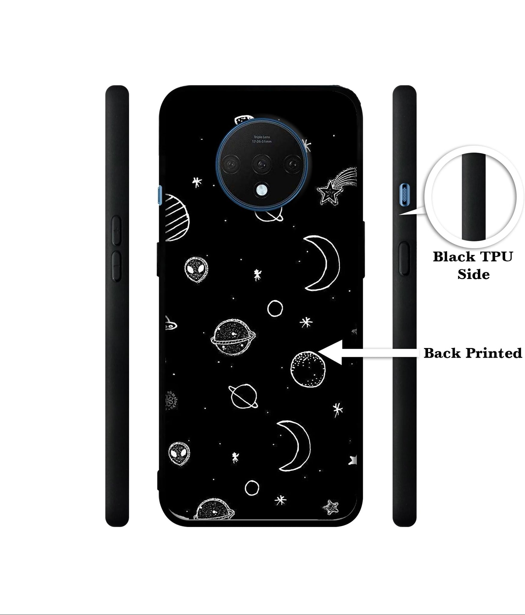 Space Stars Universe Designer 2D Printed Back Case Cover for OnePlus 7T 4G