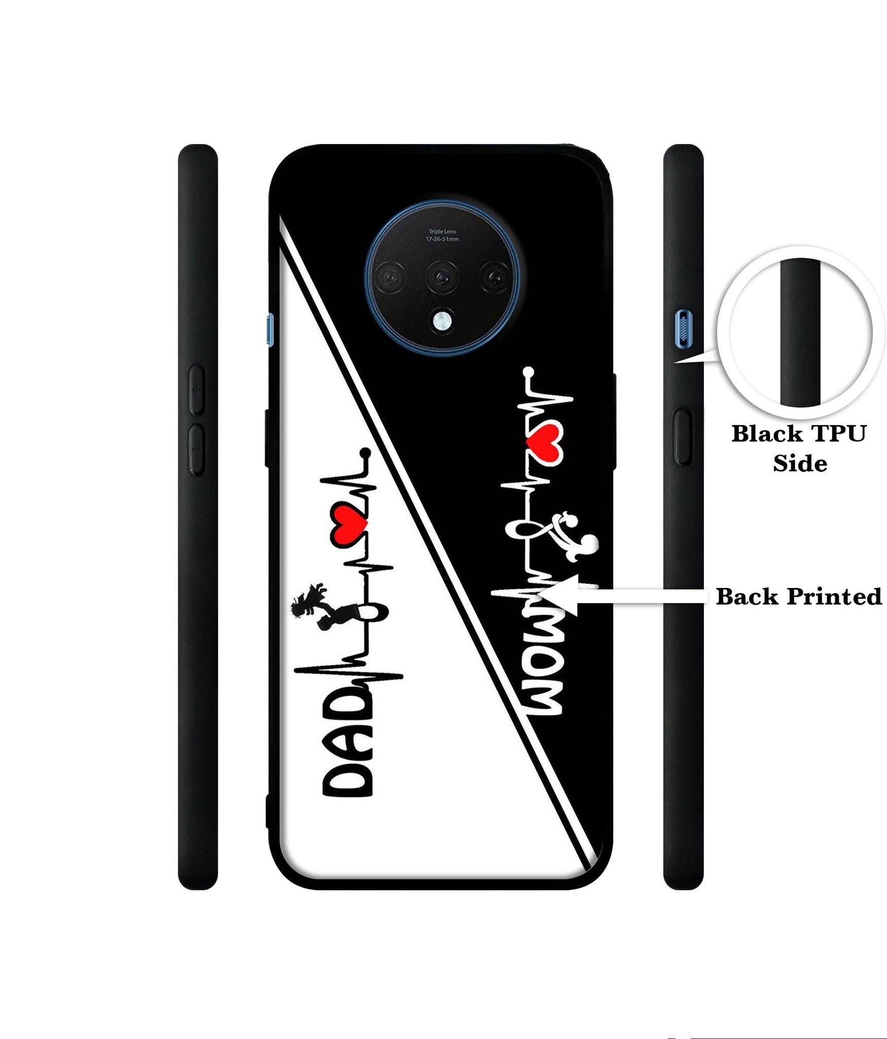 Mom and Dad Lover Designer 2D Printed Back Case Cover for OnePlus 7T 4G