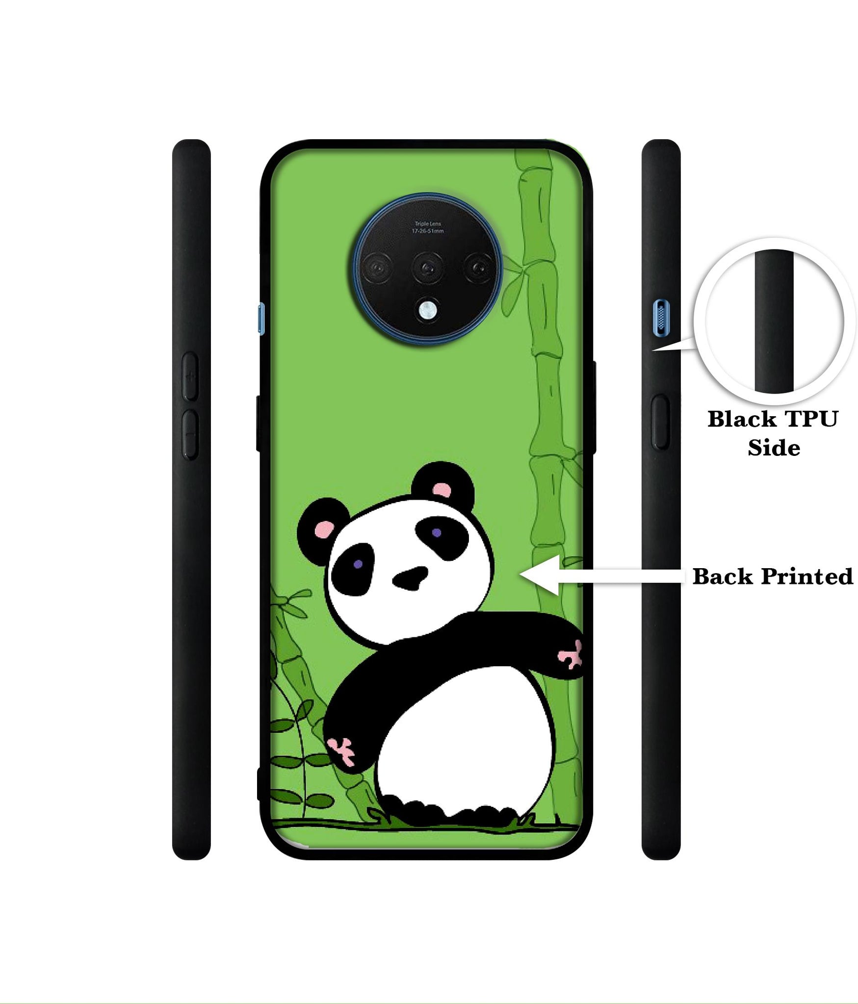 Panda with Bamboo Designer 2D Printed Back Case Cover for OnePlus 7T 4G