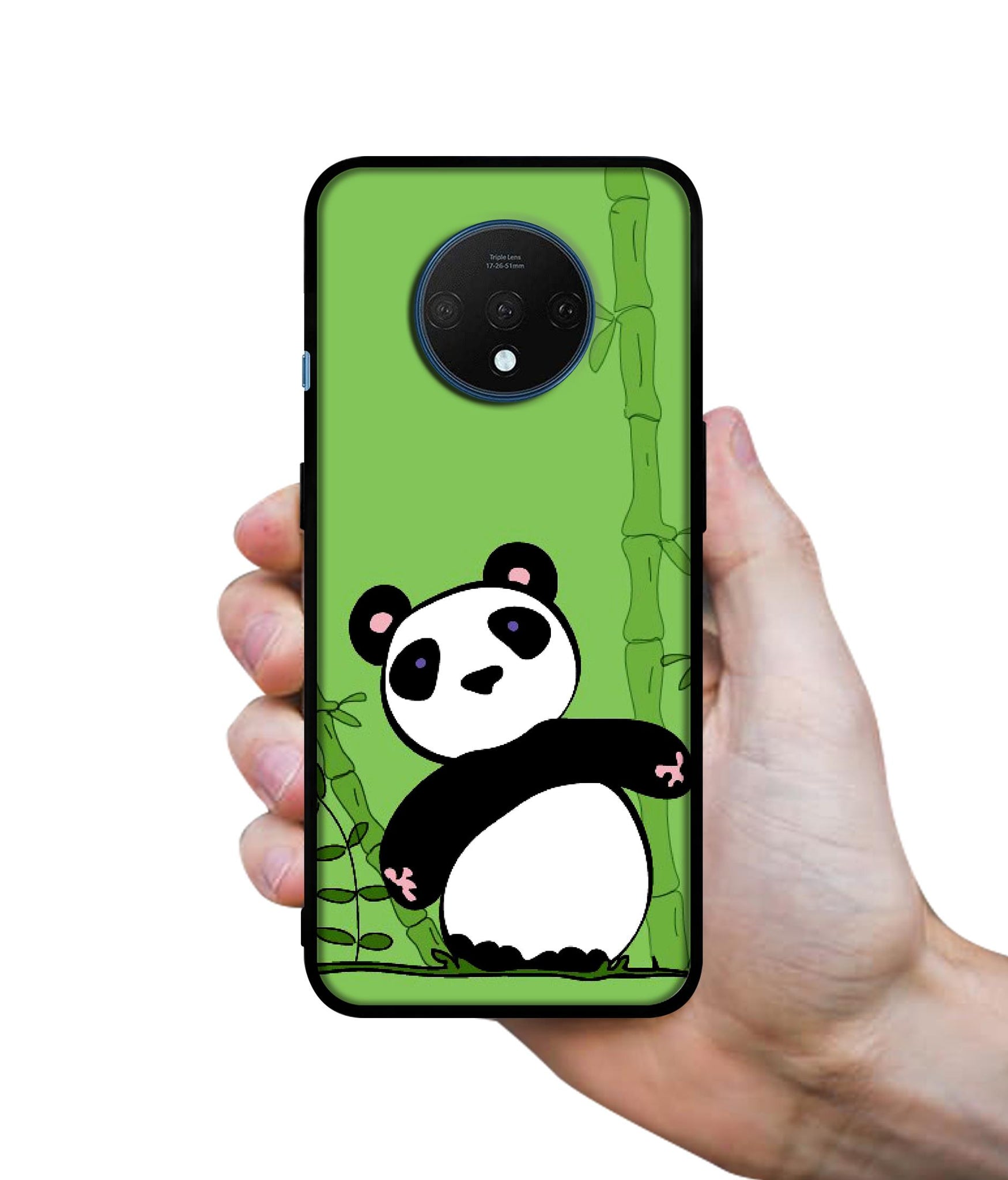 Panda with Bamboo Designer 2D Printed Back Case Cover for OnePlus 7T 4G