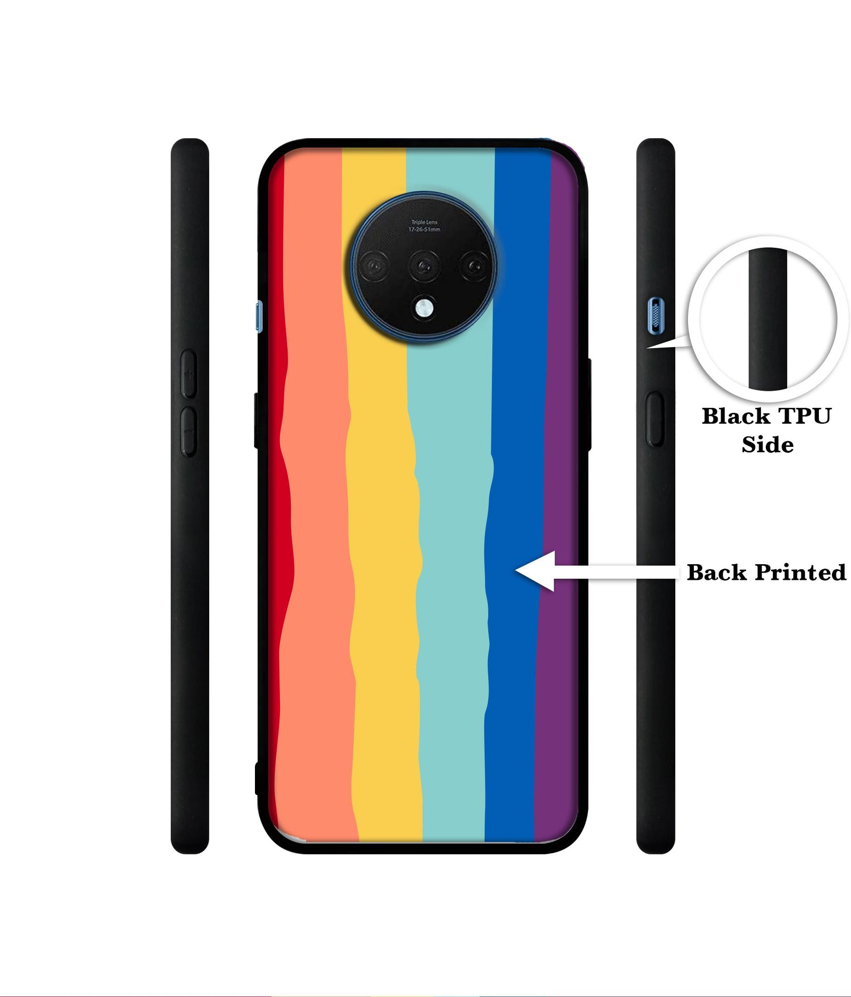 Rainbow Designer 2D Printed Back Case Cover for OnePlus 7T 4G