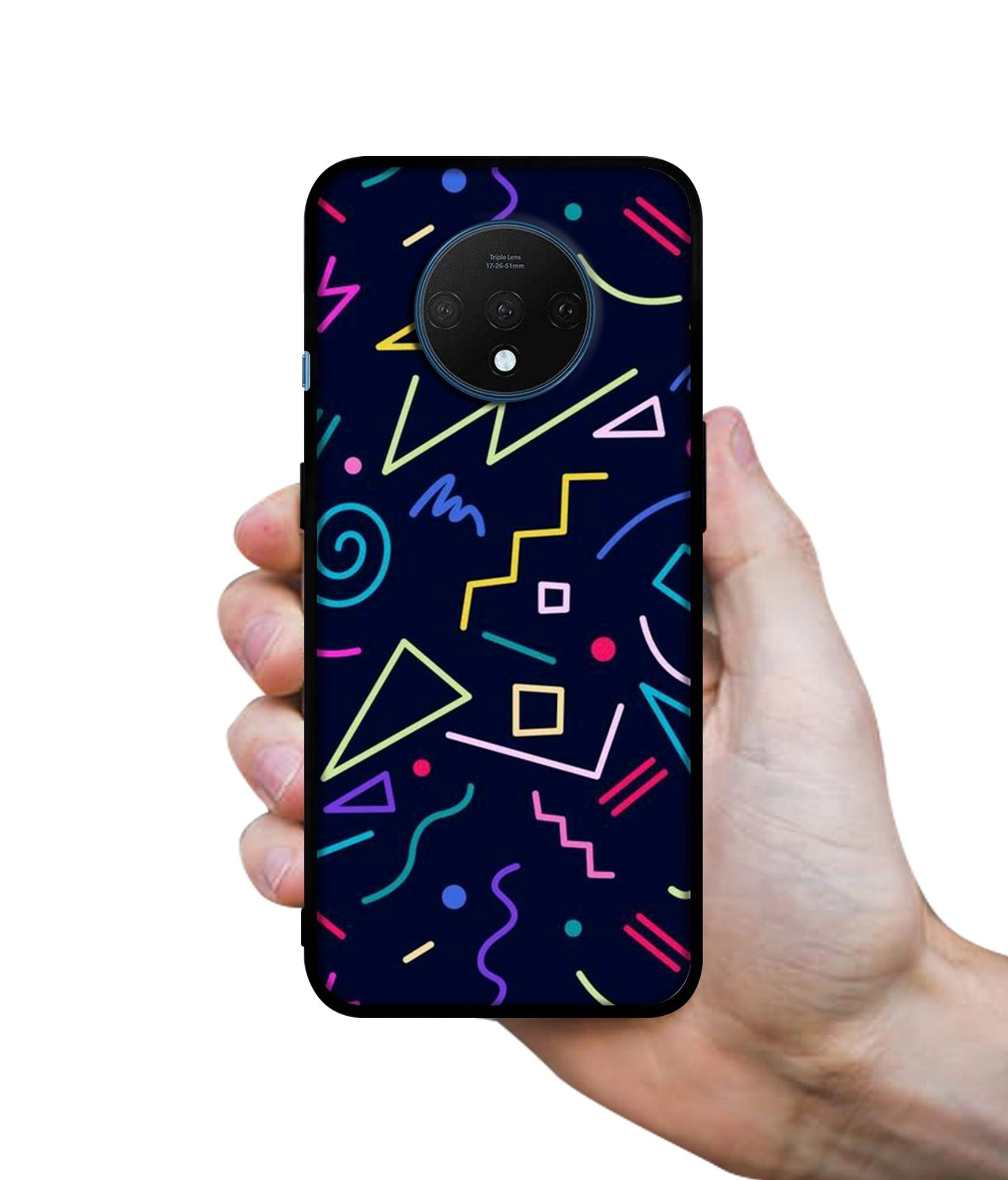 Retro Abstract Designer 2D Printed Back Case Cover for OnePlus 7T 4G