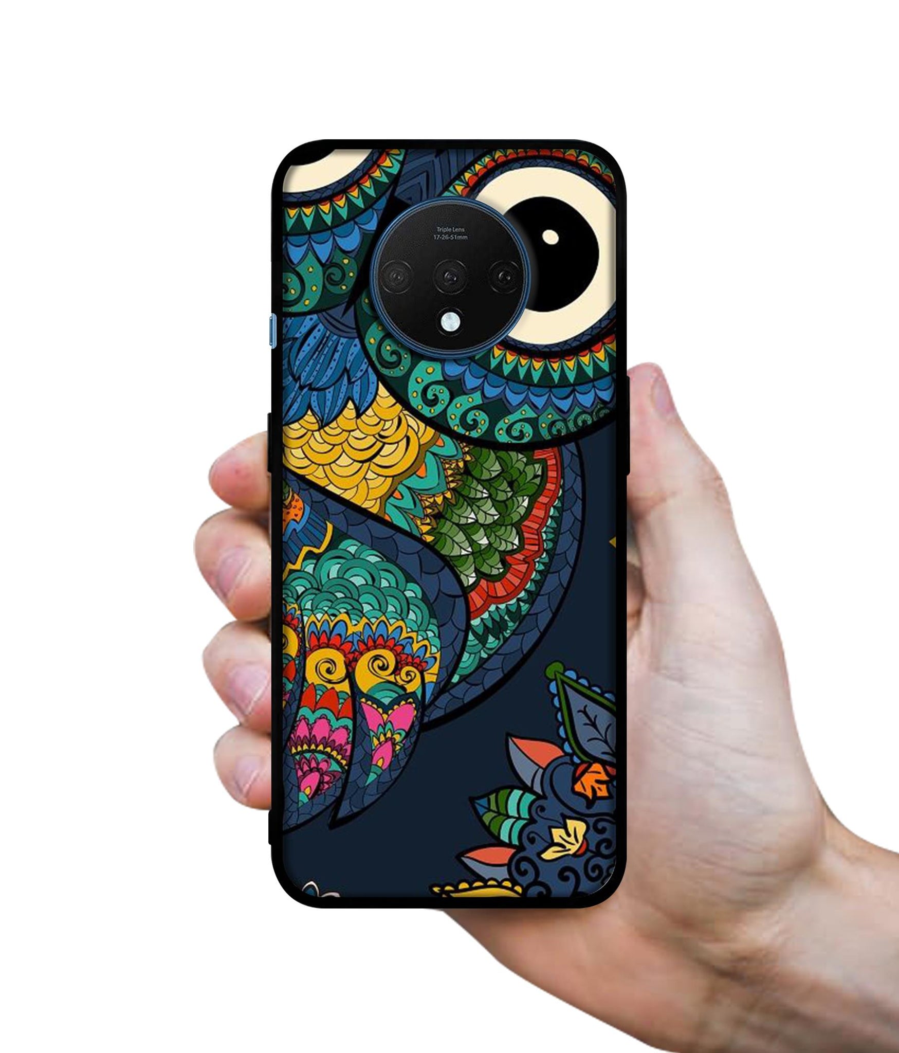 Owl Illustration Designer 2D Printed Back Case Cover for OnePlus 7T 4G