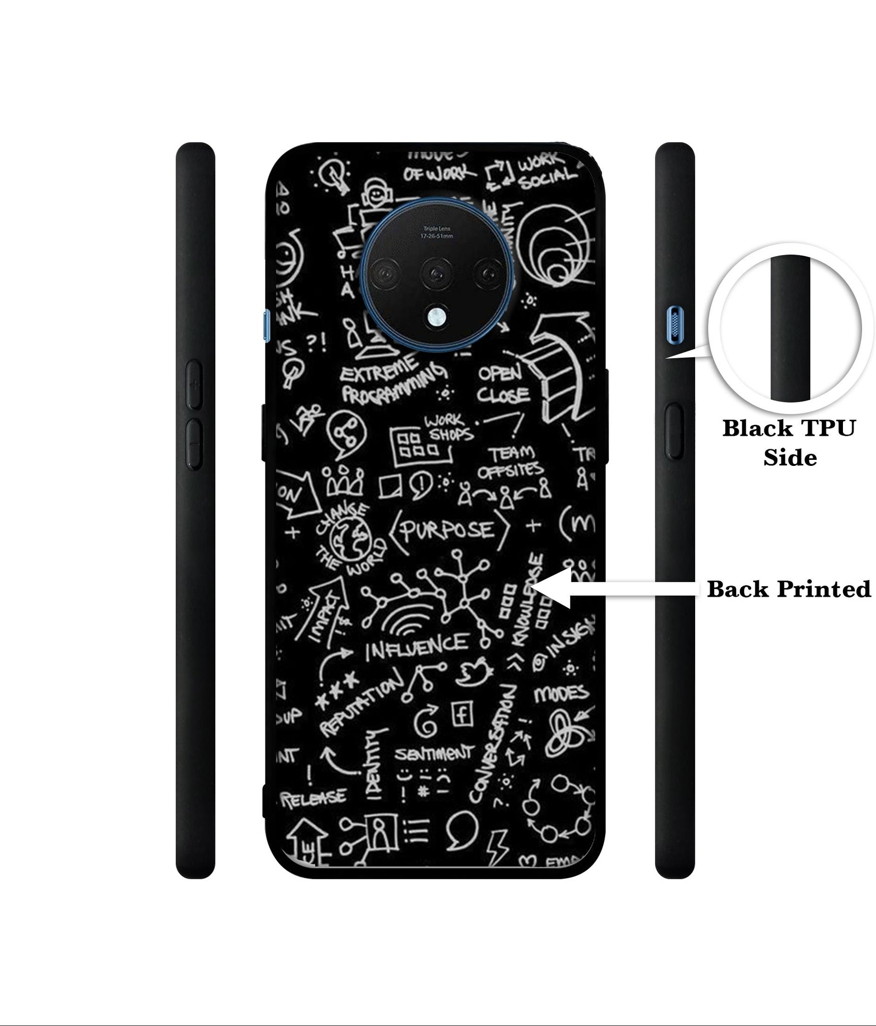 Formulas Designer 2D Printed Back Case Cover for OnePlus 7T 4G