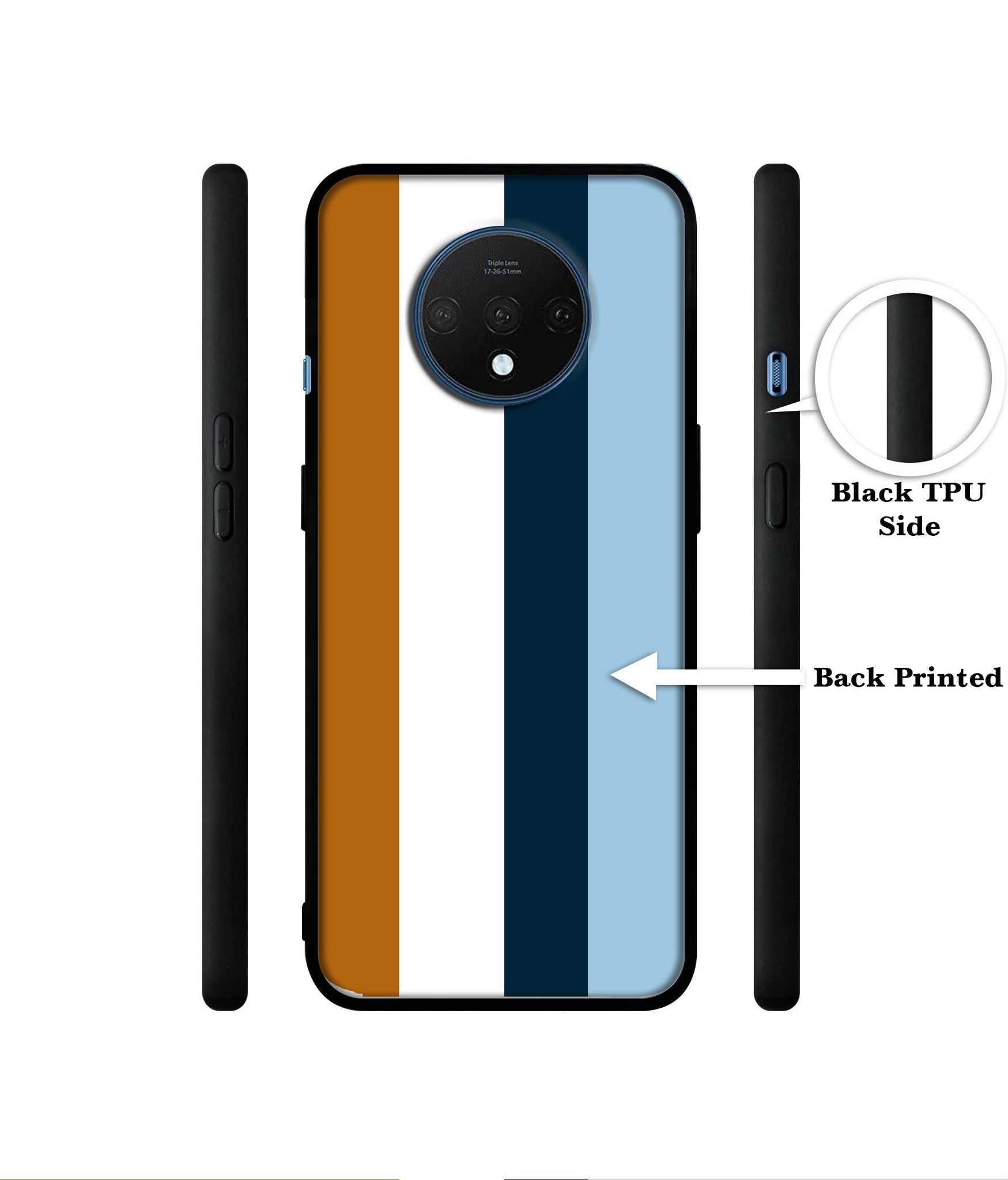 Color Stripes Designer 2D Printed Back Case Cover for OnePlus 7T 4G