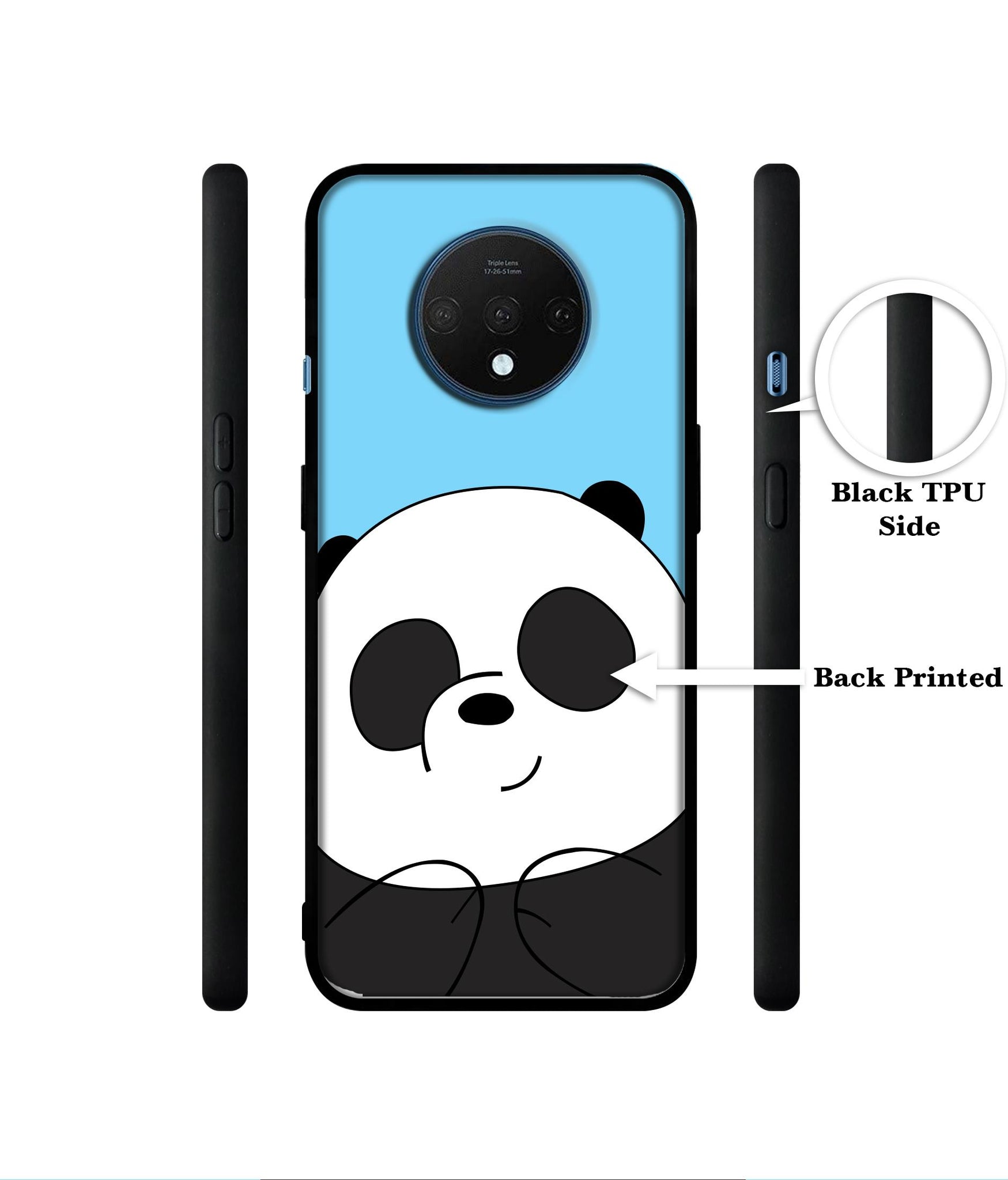 Cute Panda Designer 2D Printed Back Case Cover for OnePlus 7T 4G