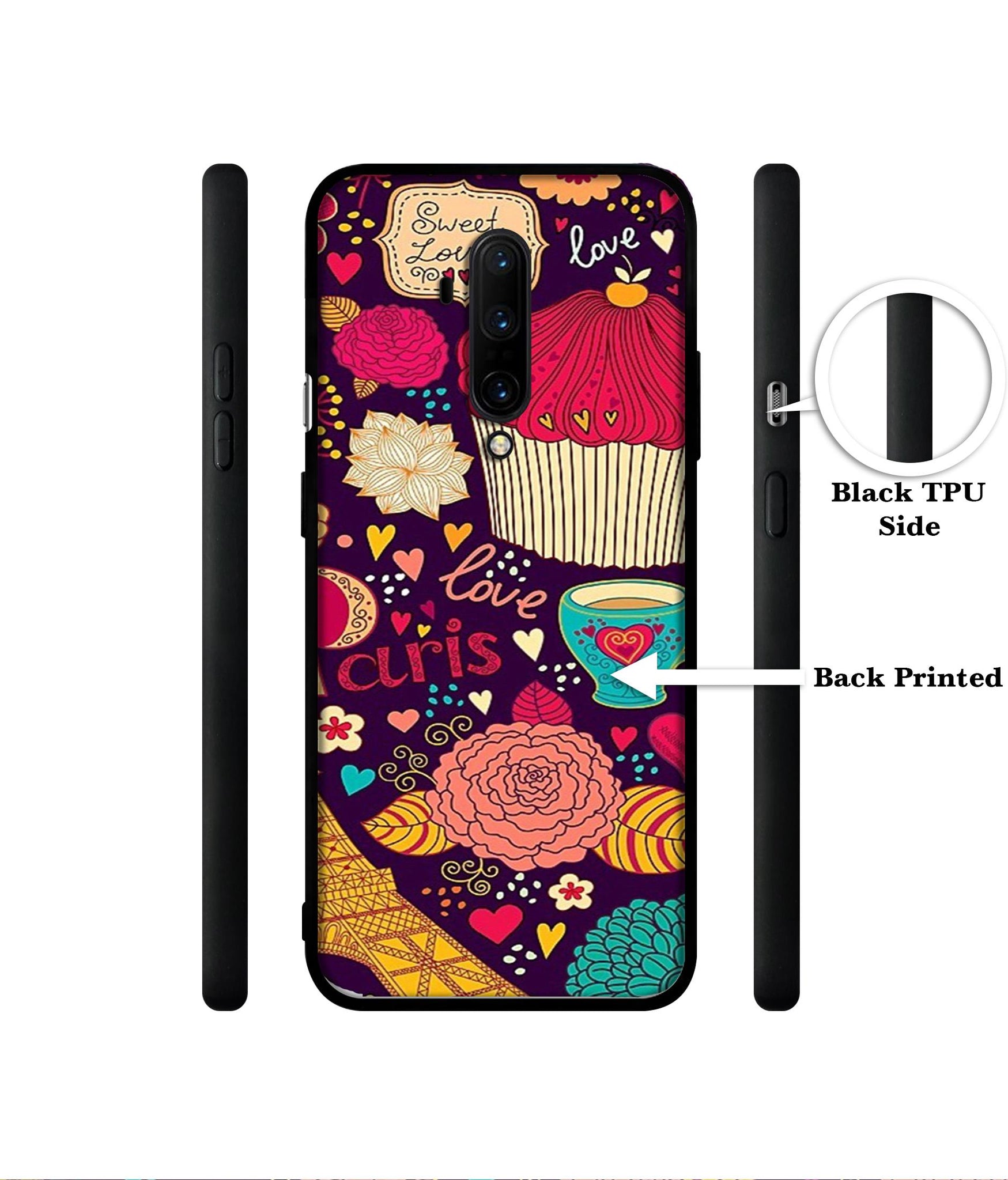 Paris Flower Love Designer 2D Printed Back Case Cover for OnePlus 7T Pro 4G