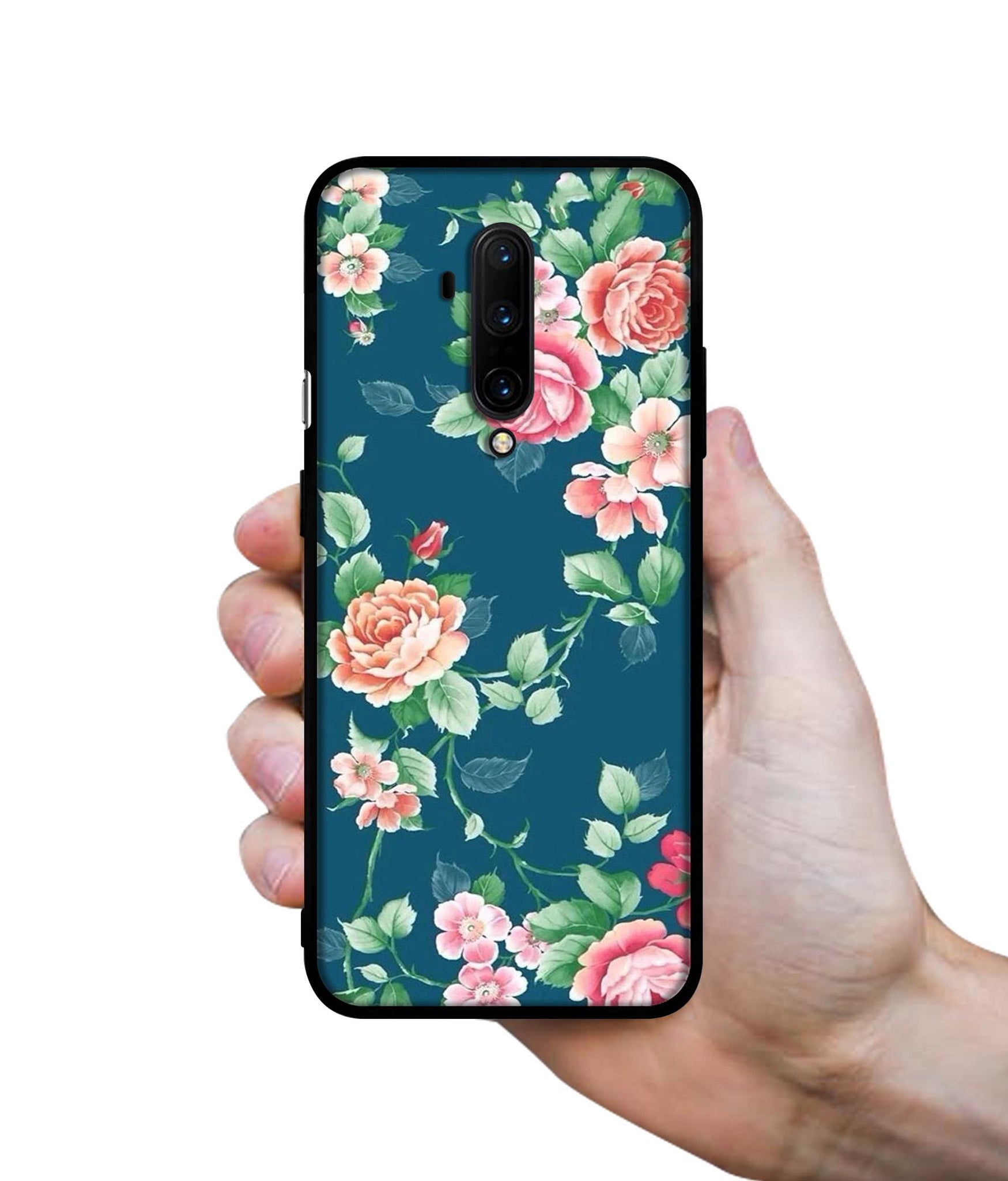 Vintage Floral Designer 2D Printed Back Case Cover for OnePlus 7T Pro 4G