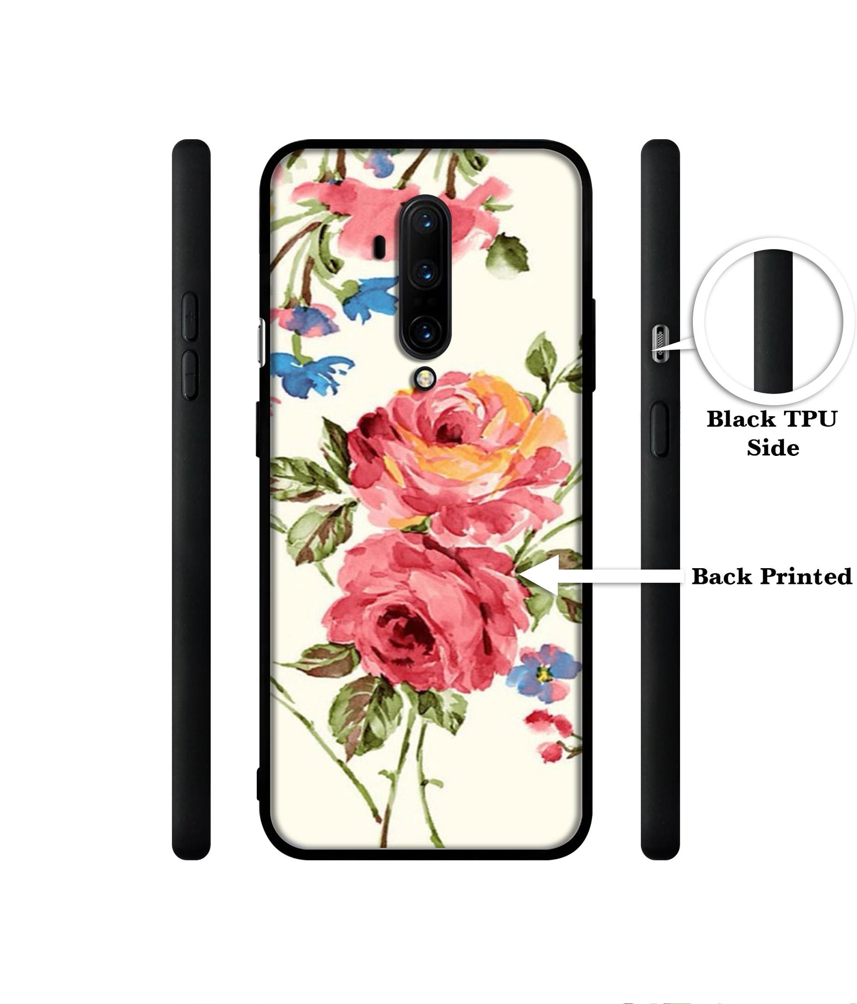 Vintage Painting Flower Designer 2D Printed Back Case Cover for OnePlus 7T Pro 4G