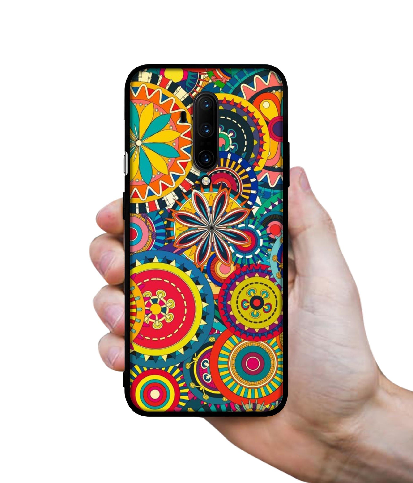 Ring Pattern Print Designer 2D Printed Back Case Cover for OnePlus 7T Pro 4G