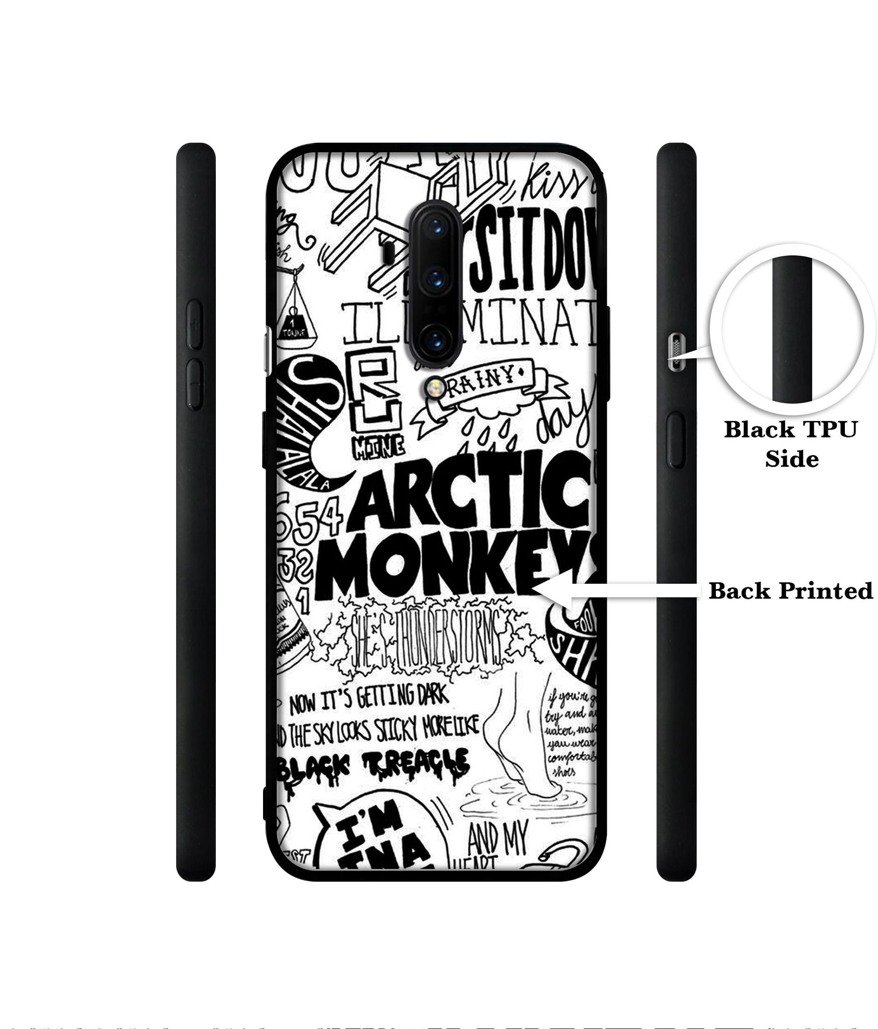 Arctic Monkeys Pattern Designer 2D Printed Back Case Cover for OnePlus 7T Pro 4G