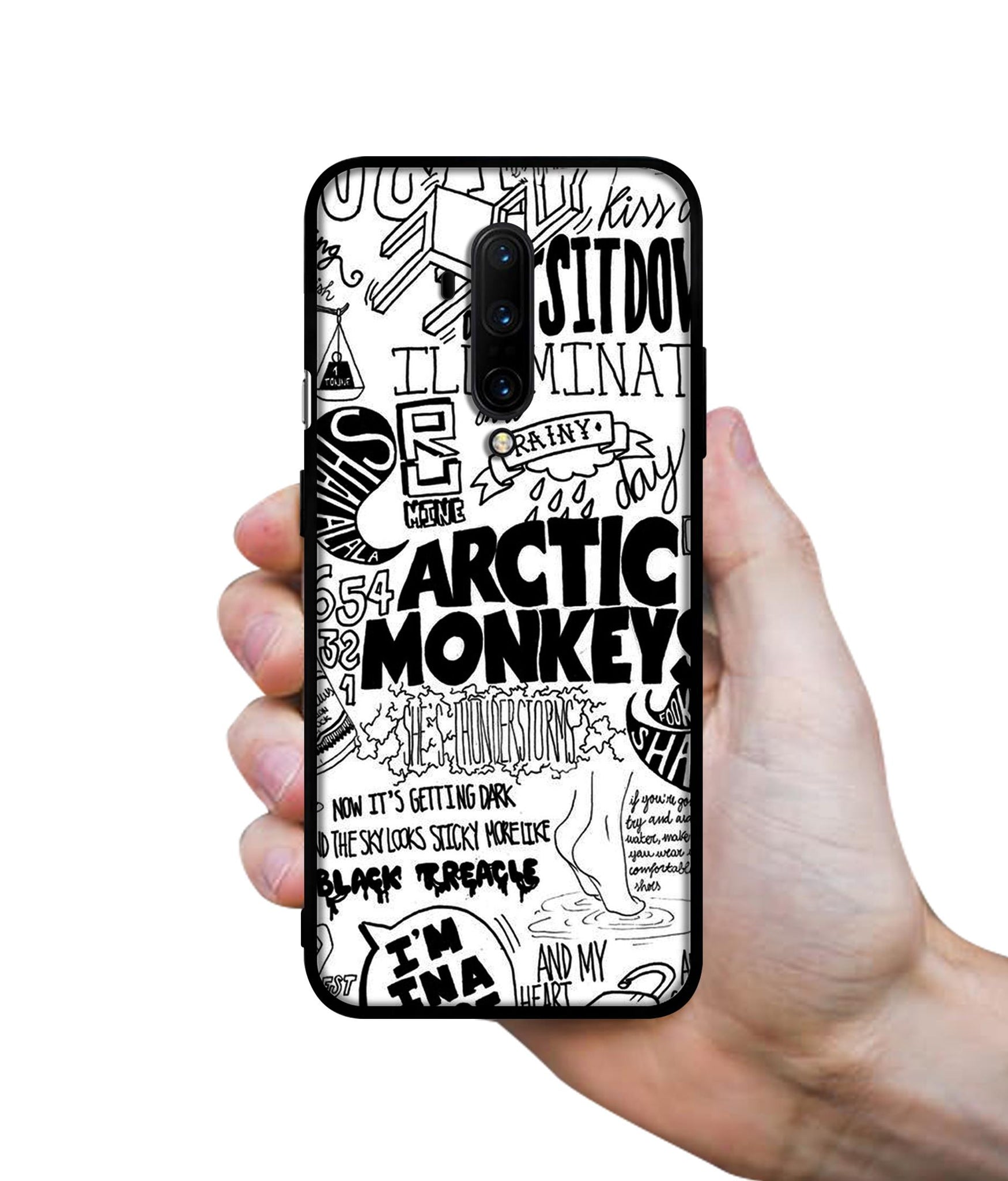 Arctic Monkeys Pattern Designer 2D Printed Back Case Cover for OnePlus 7T Pro 4G